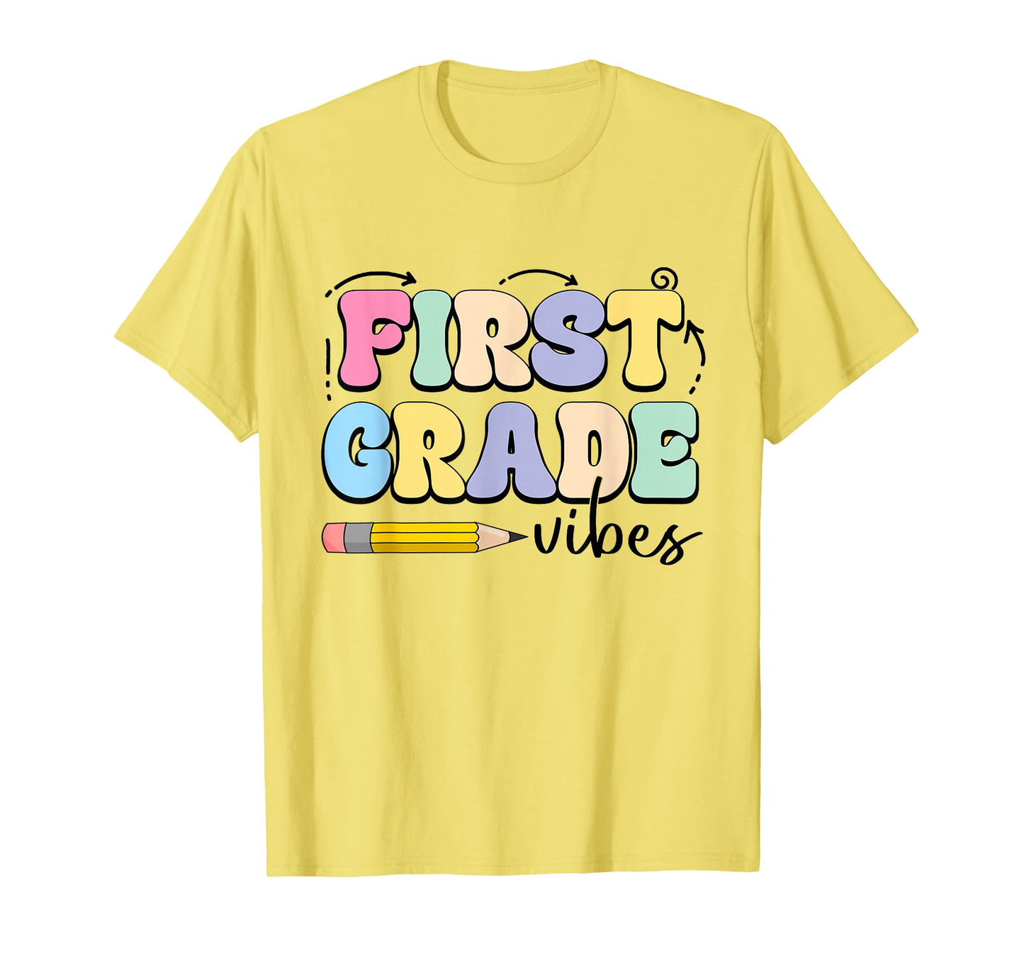 First Grade Vibes Teacher Squad 1St T-Shirt - Trendy Graphic for Adults - T-Shirt, Sweatshirt, Hoodie
