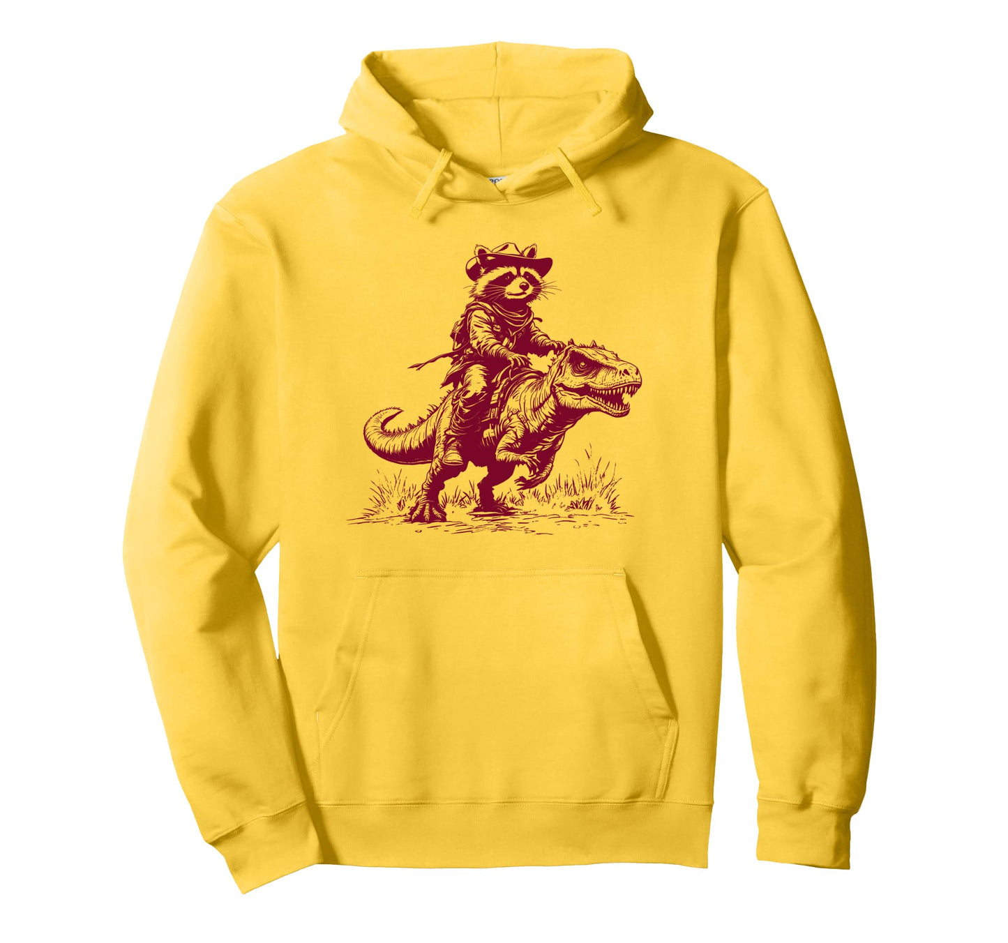 Raccoon Cowboy Cowgirl Panda Hoodie - Casual Everyday Wear for Adults - T-Shirt, Sweatshirt, Hoodie