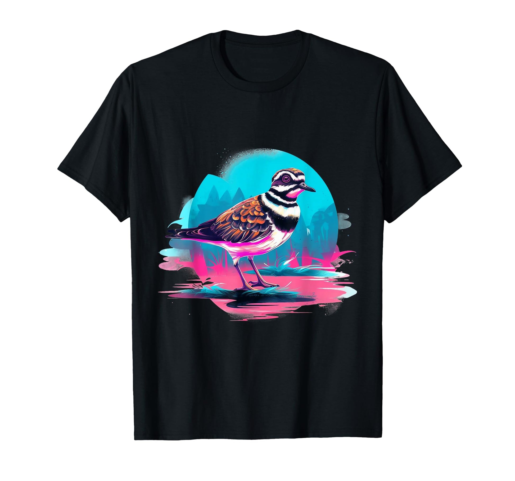 Vaporwave Aesthetic Killdeer T-Shirt - Minimalist Print Unisex - T-Shirt, Sweatshirt, Hoodie