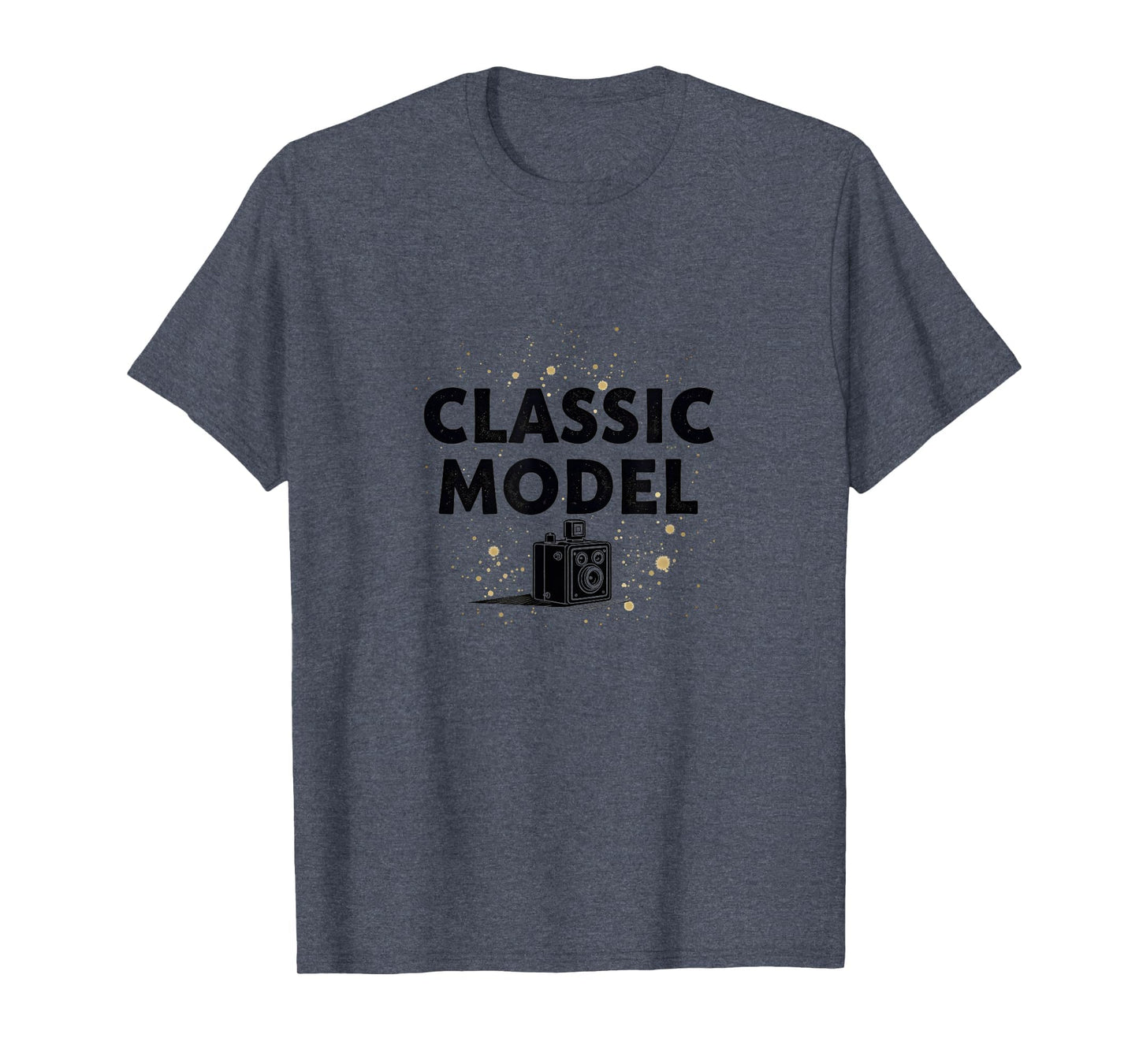 Model 1900S Camera Nostalgia Heather Blue T-Shirt - Graphic Print Men Women - T-Shirt, Sweatshirt, Hoodie
