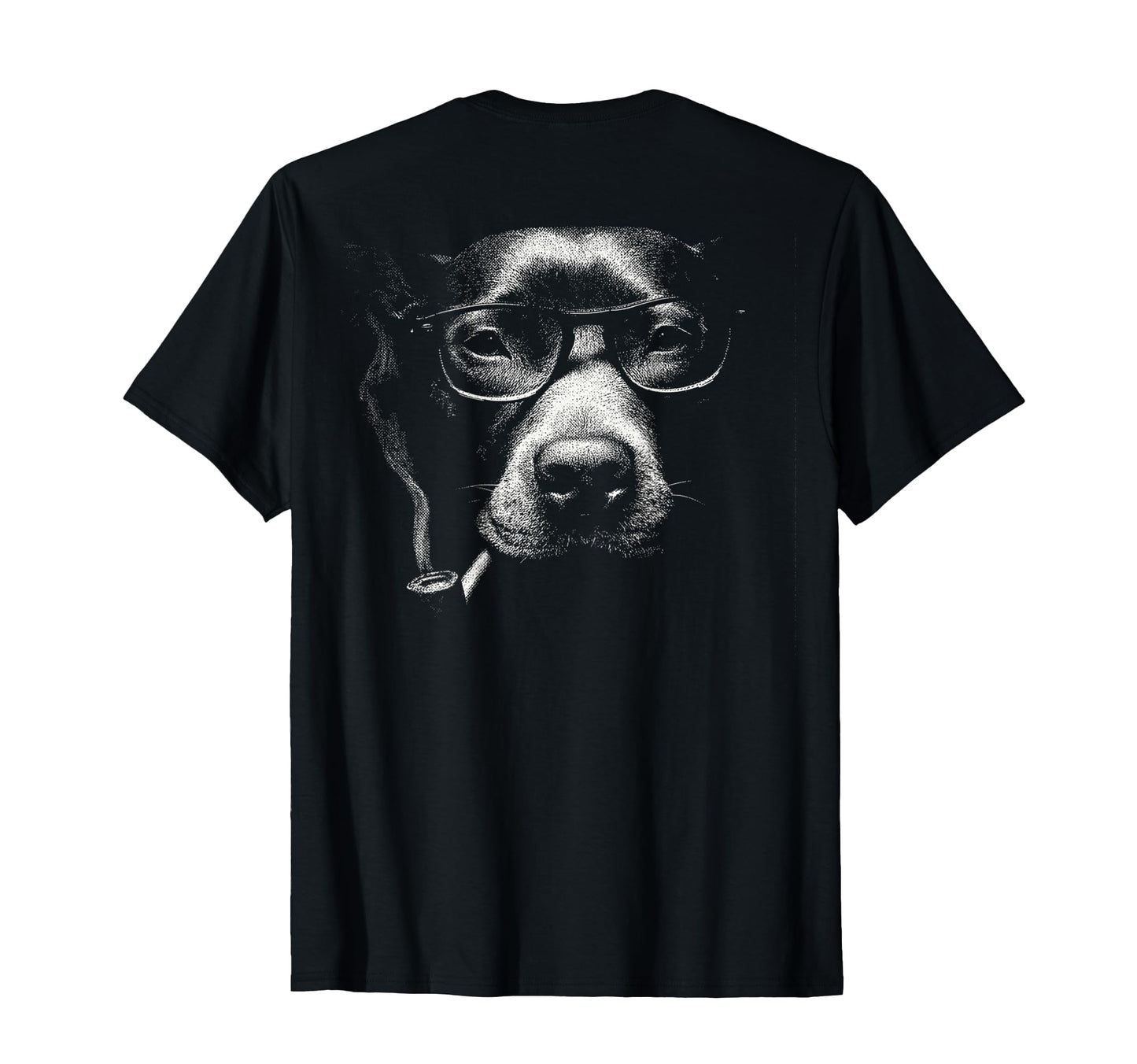 American Pitbull Pipe Glasses Grunge T-Shirt - Graphic Print for Adults - T-Shirt, Sweatshirt, Hoodie