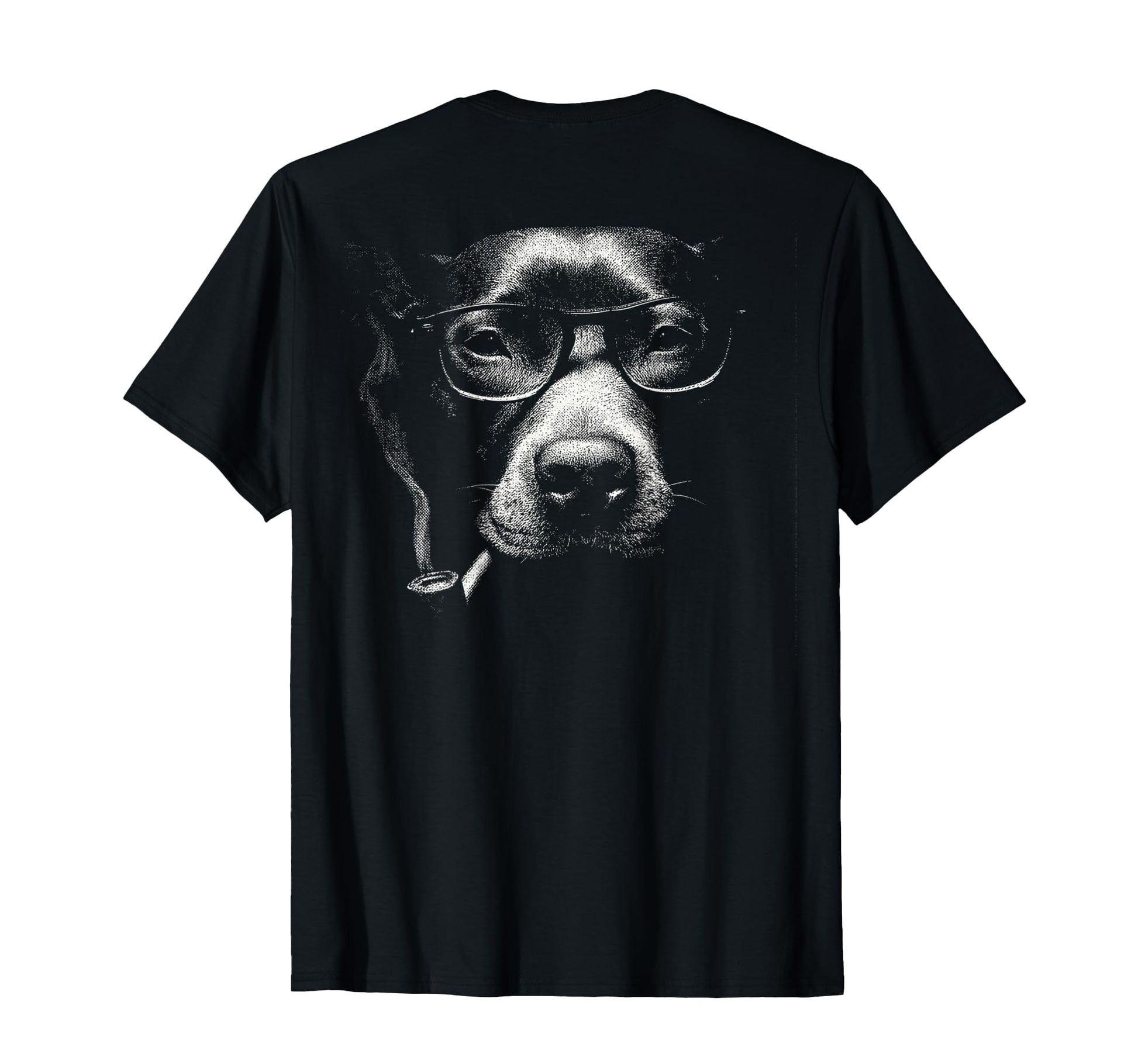 American Pitbull Pipe Glasses Grunge T-Shirt - Graphic Print for Adults - T-Shirt, Sweatshirt, Hoodie
