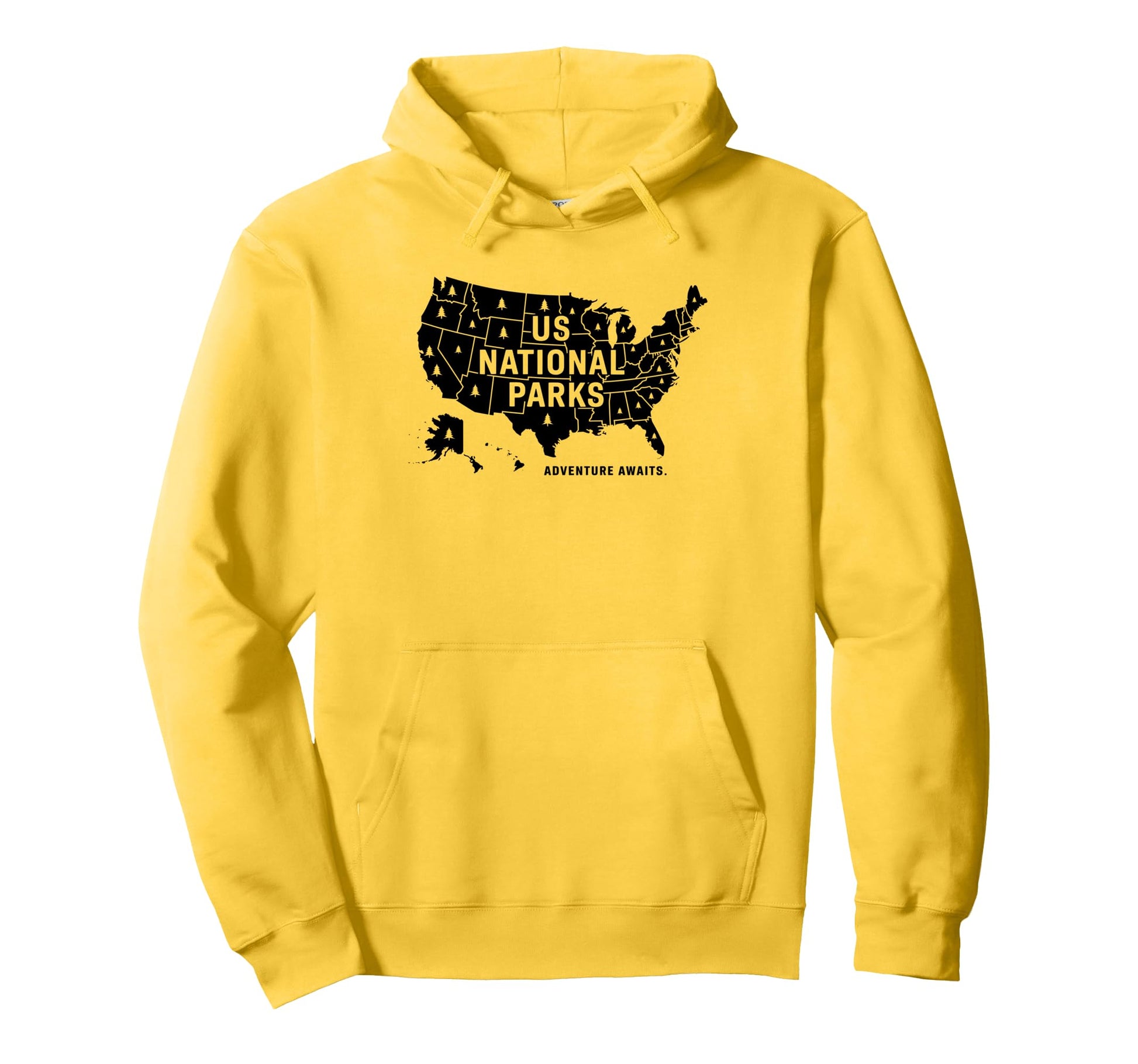 U S National Parks Map Adventure Hoodie - Fun Novelty Design Men Women - T-Shirt, Sweatshirt, Hoodie
