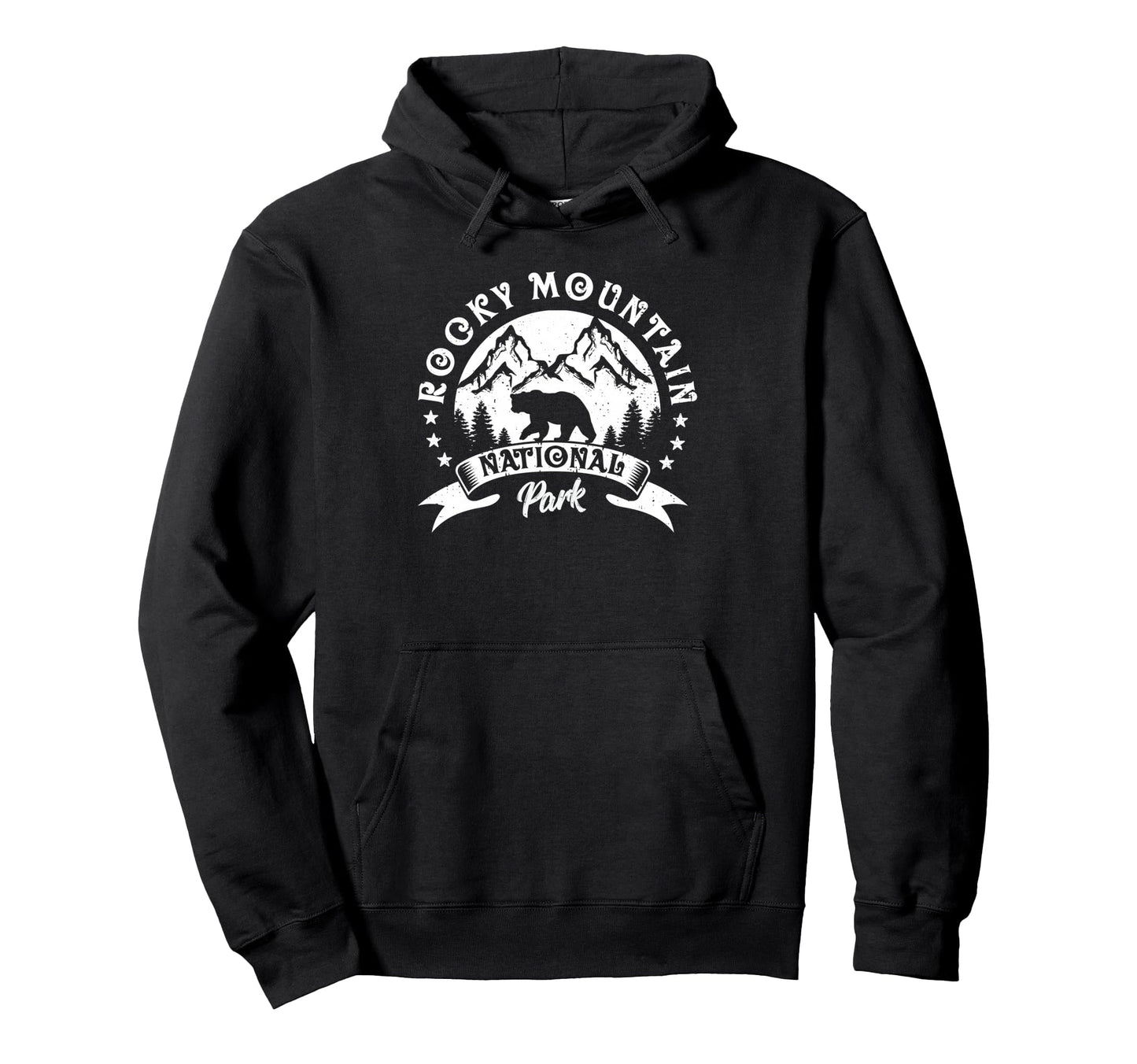 Rocky Mountains National Park Bear And Hoodie - Novelty Apparel Unisex - T-Shirt, Sweatshirt, Hoodie