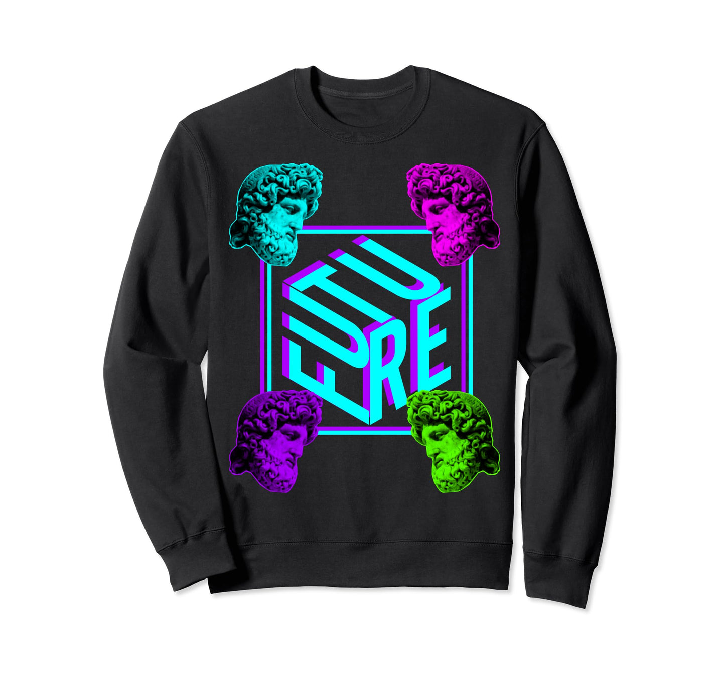 Future Greek Statue Aesthetic Vaporwave Sweatshirt - Graphic Print Unisex - T-Shirt, Sweatshirt, Hoodie