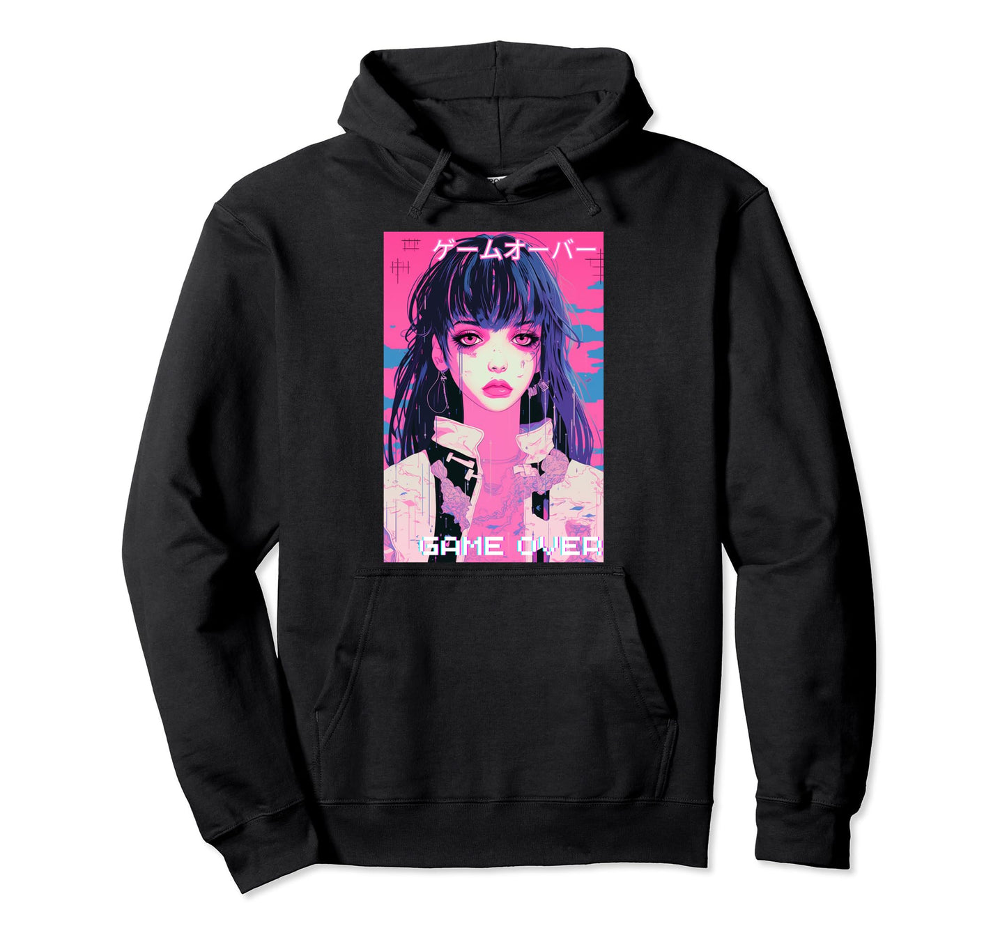 Japanese Vaporwave Sad Anime Indie Hoodie - Aesthetic Graphic Men Women - T-Shirt, Sweatshirt, Hoodie