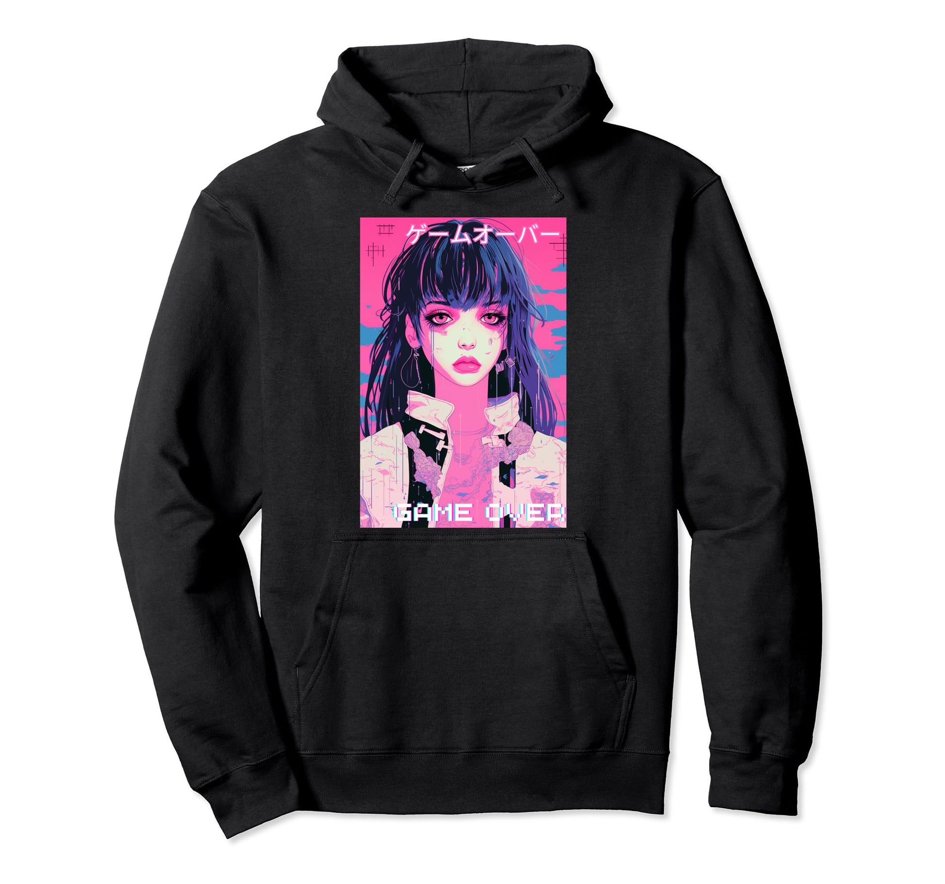 Japanese Vaporwave Sad Anime Indie Hoodie - Aesthetic Graphic Men Women - T-Shirt, Sweatshirt, Hoodie