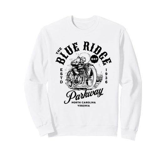 Blue Ridge Parkway Motorcycle Sweatshirt - Unique Graphic Men Women - T-Shirt, Sweatshirt, Hoodie