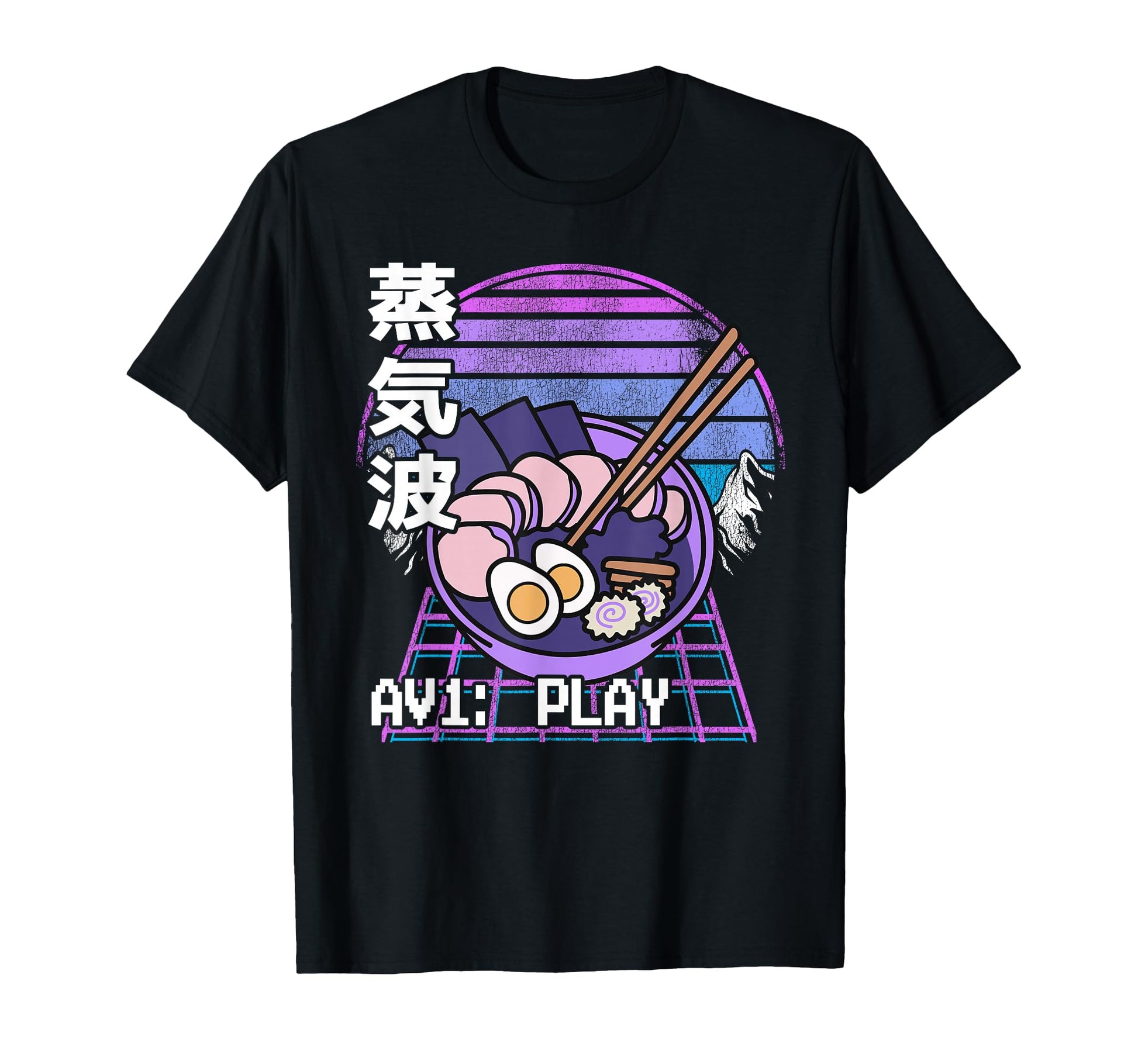 Vaporwave Aesthetic Ramen Bowl 90S T-Shirt - Unique Graphic Men Women - T-Shirt, Sweatshirt, Hoodie