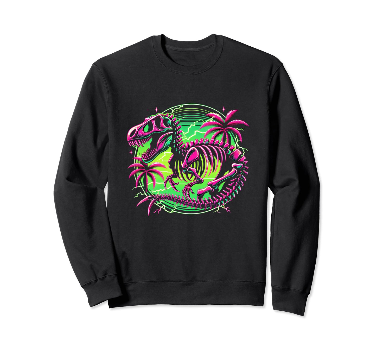 T Rex Skeleton Dinosaur Skull Sweatshirt - Novelty Apparel Men Women - T-Shirt, Sweatshirt, Hoodie
