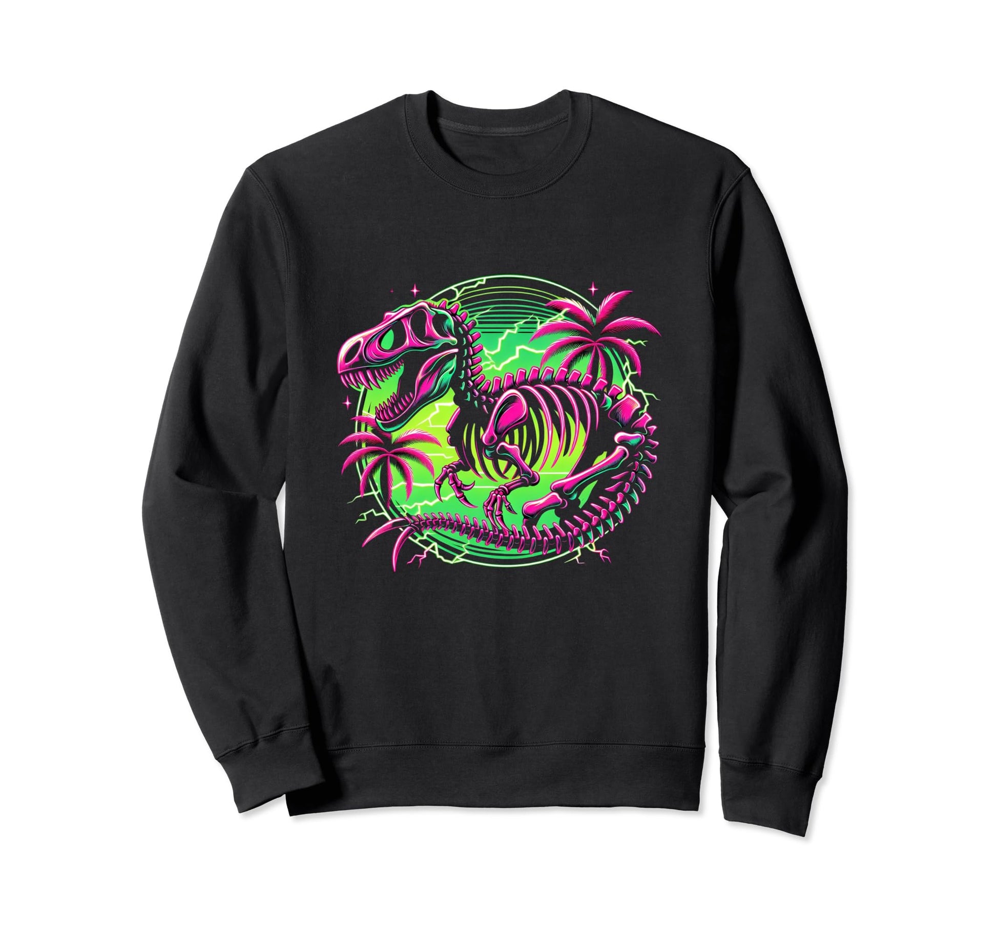 T Rex Skeleton Dinosaur Skull Sweatshirt - Novelty Apparel Men Women - T-Shirt, Sweatshirt, Hoodie