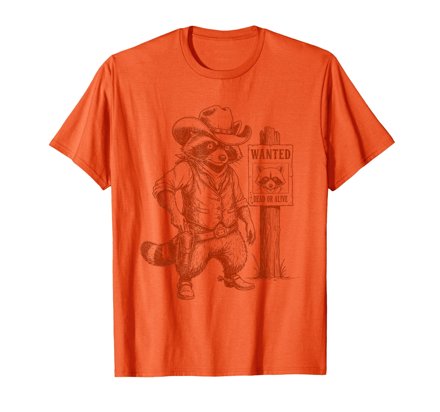 Raccoon Cowboy Western Outlaw T-Shirt - Casual Everyday Wear for Adults - T-Shirt, Sweatshirt, Hoodie