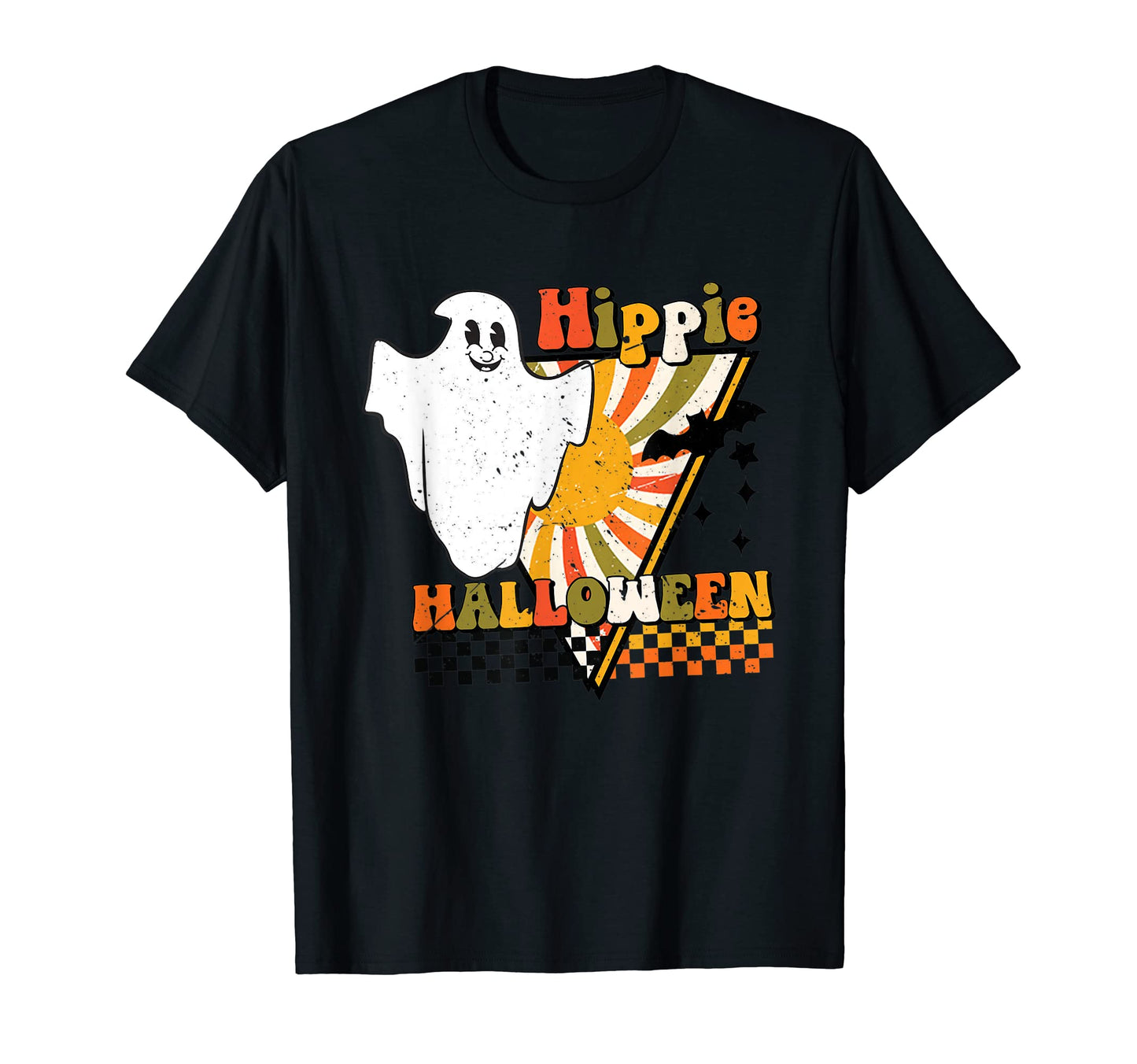 Hippie Halloween Groovy 70S Boho T-Shirt - Custom Art Print for Adults - T-Shirt, Sweatshirt, Hoodie
