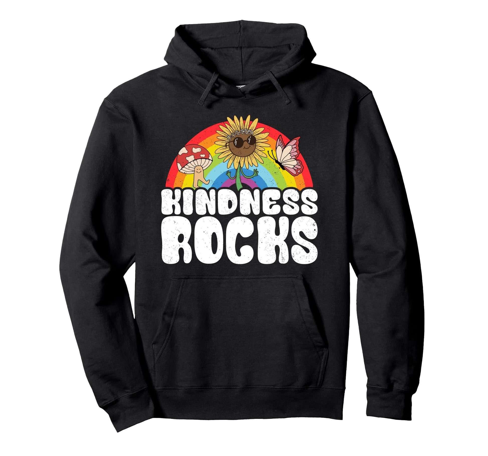 Anti Bullying Hippie Teacher Rainbow Hoodie - Casual Everyday Wear Unisex - T-Shirt, Sweatshirt, Hoodie