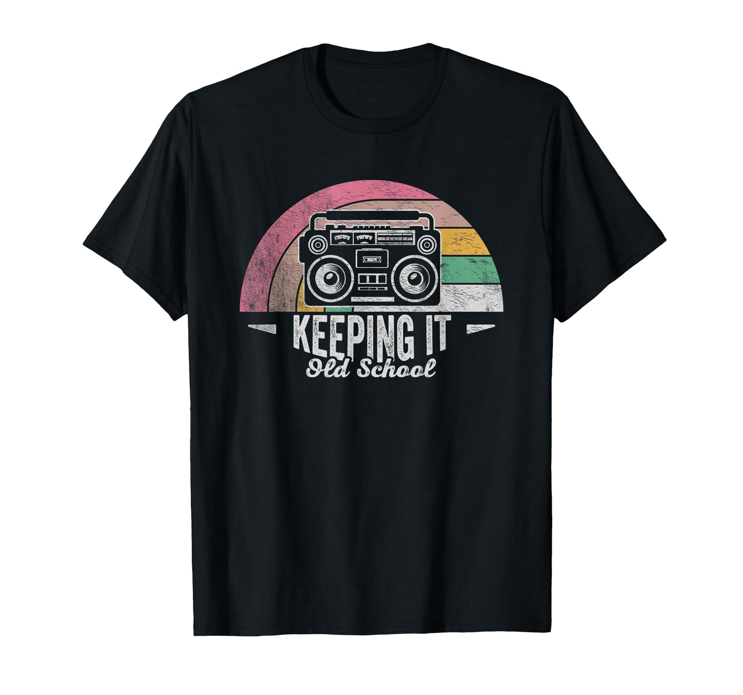 Keeping It Old School 80S 90S Boombox T-Shirt - Custom Art Print Unisex - T-Shirt, Sweatshirt, Hoodie