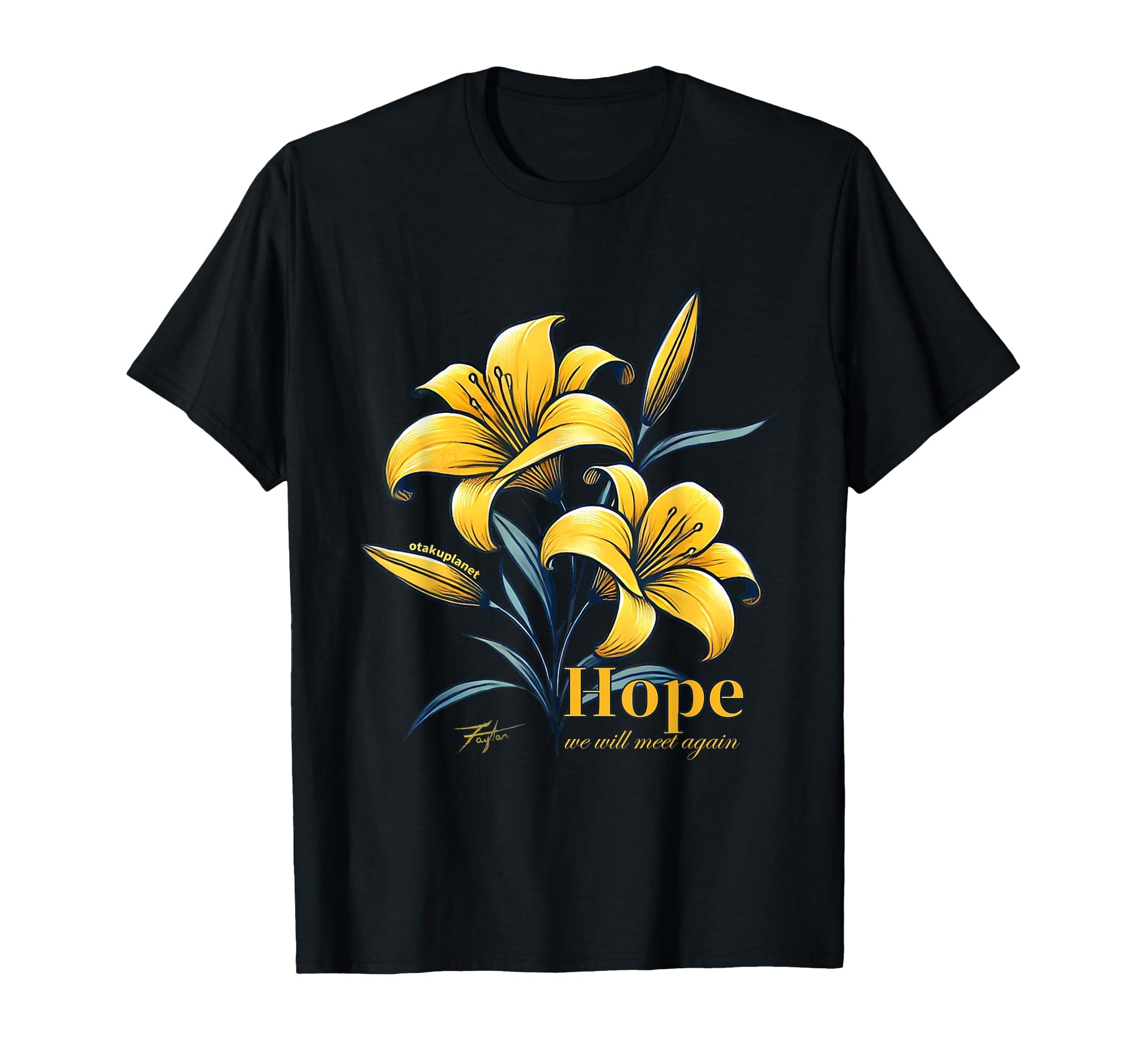 Yellow Lily Japanese Vaporwave Grunge T-Shirt - Trendy Graphic Unisex - T-Shirt, Sweatshirt, Hoodie