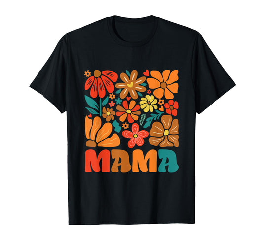 Boho Flower Mama Botanical T-Shirt - Aesthetic Graphic for Adults - T-Shirt, Sweatshirt, Hoodie