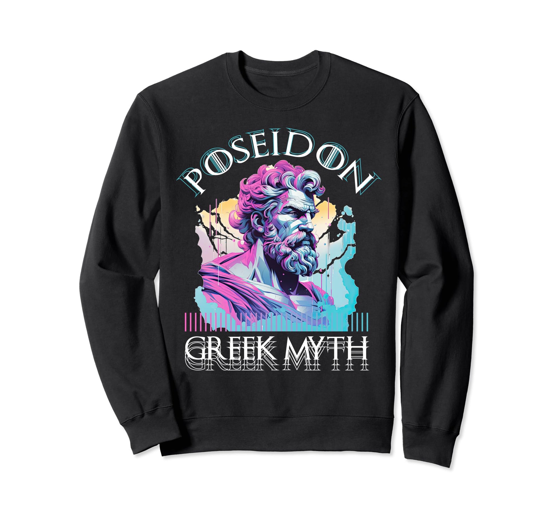 Poseidon Greek Mythology Sweatshirt - Aesthetic Graphic for Adults - T-Shirt, Sweatshirt, Hoodie