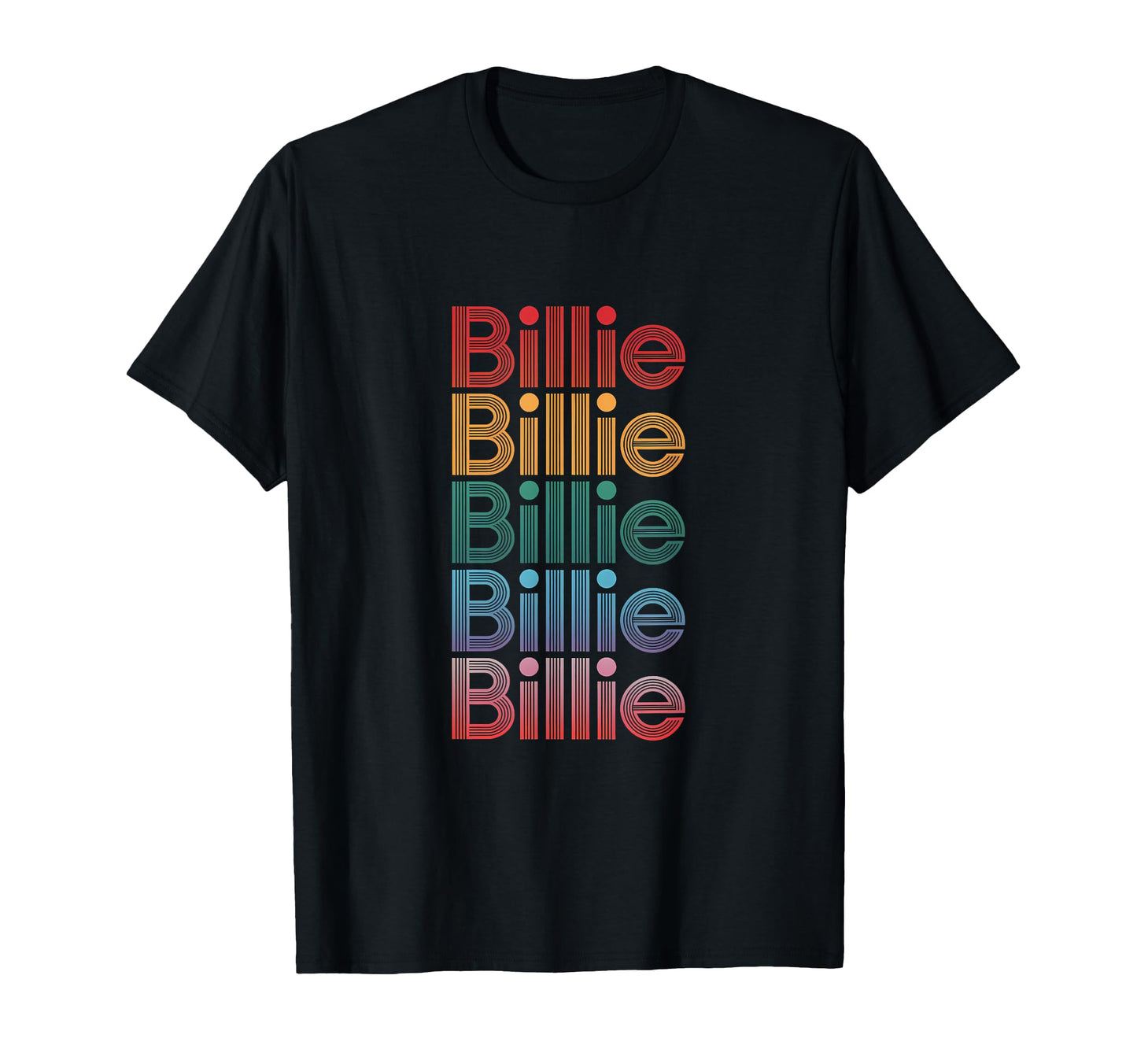 Billie Multicolor Typography T-Shirt - Aesthetic Graphic Men Women - T-Shirt, Sweatshirt, Hoodie