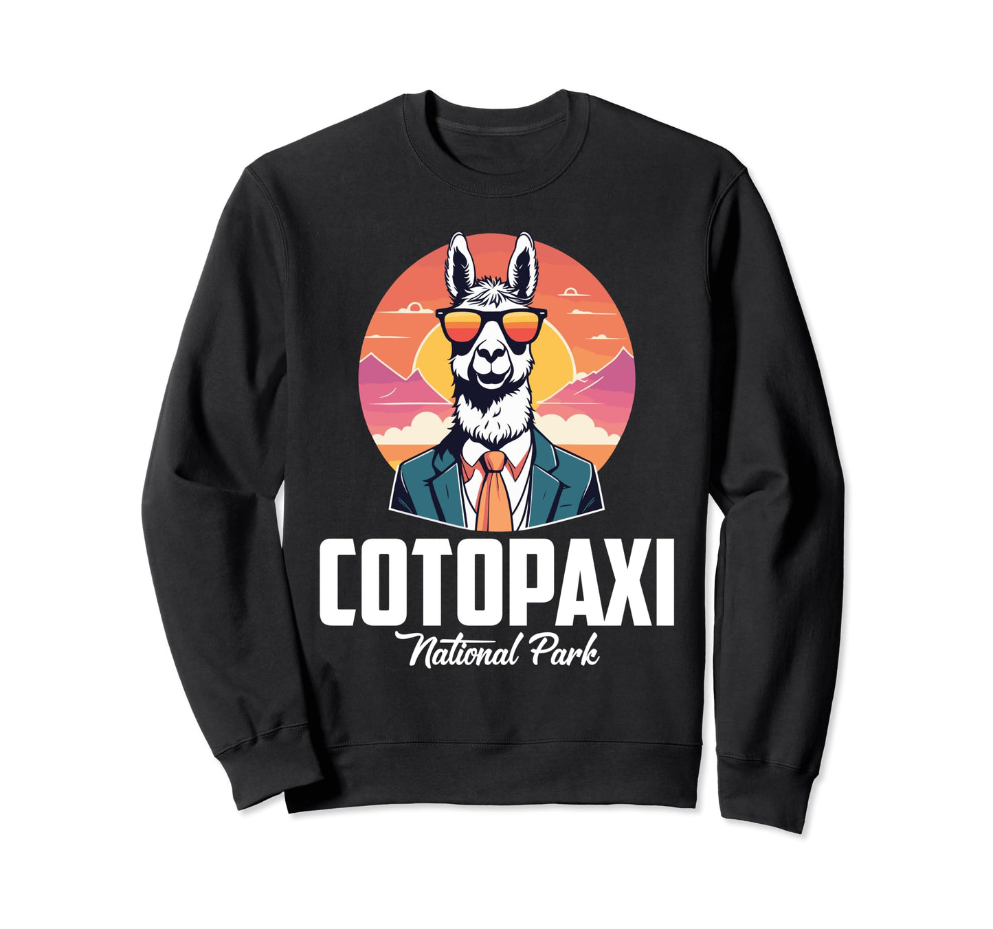 Funny Llama National Park Cotopaxi Sweatshirt - Unique Graphic Men Women - T-Shirt, Sweatshirt, Hoodie