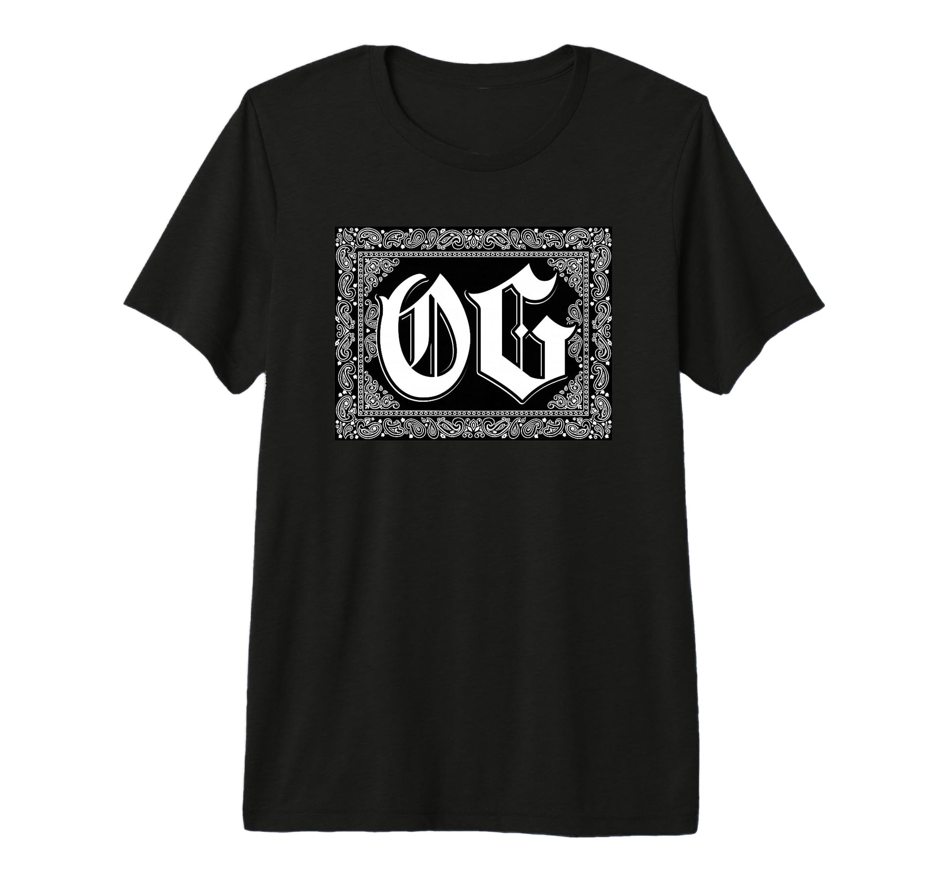 Og Bandana Black Original Gangster Hip T-Shirt - Trendy Graphic Men Women - T-Shirt, Sweatshirt, Hoodie