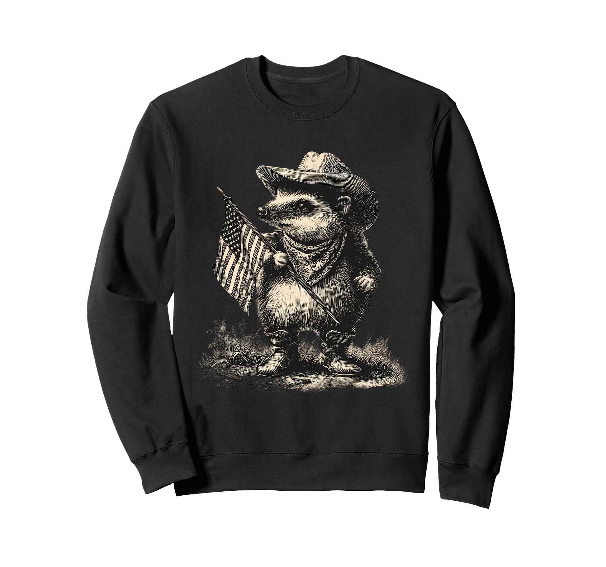 Country Cowboy Hedgehog Rodeo Sweatshirt - Novelty Apparel Men Women - T-Shirt, Sweatshirt, Hoodie