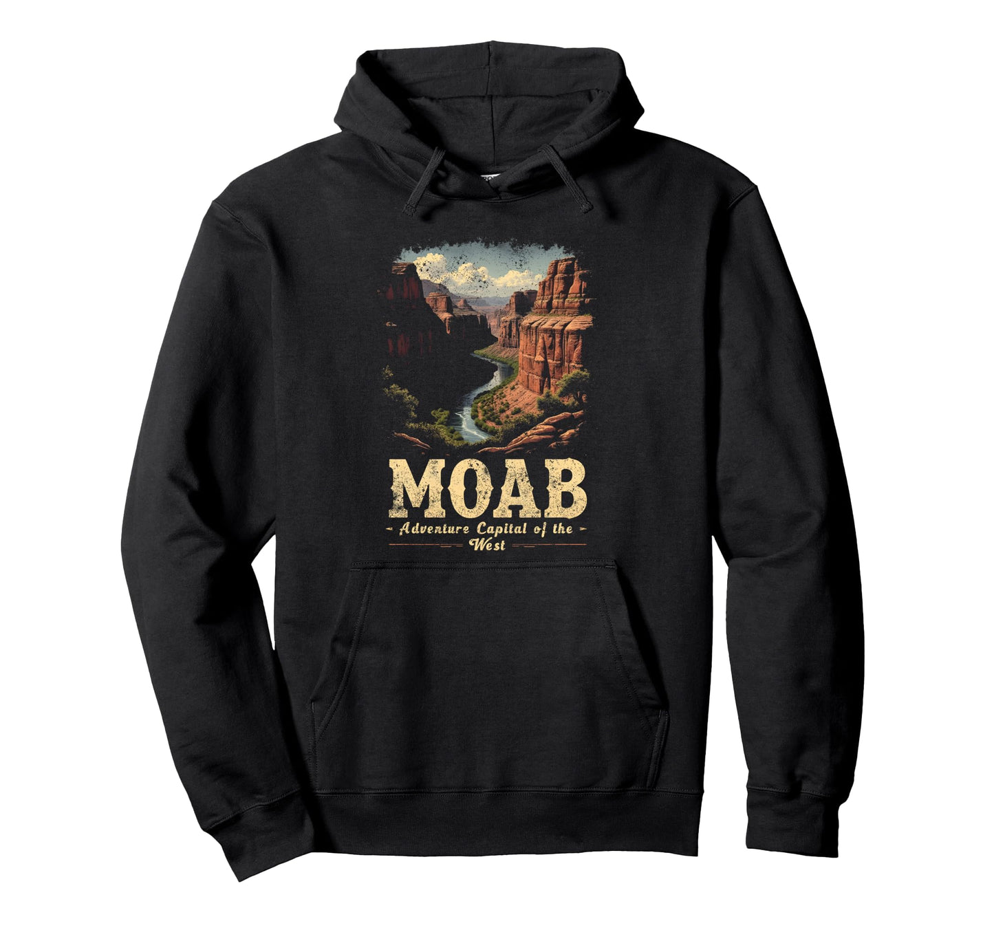 Moab Adventure West Travel Hiking Hoodie - Aesthetic Graphic Unisex - T-Shirt, Sweatshirt, Hoodie