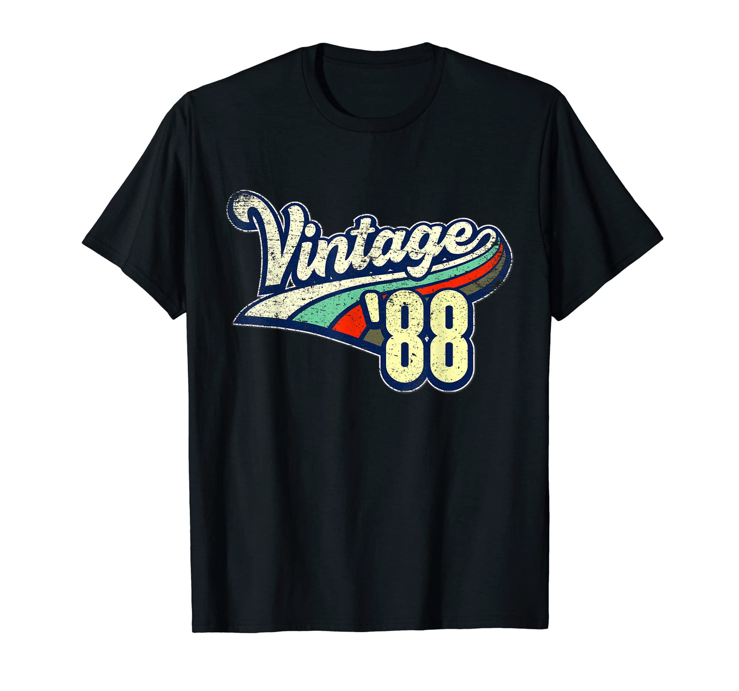 Born 1988 88 Rainbow Birthday Gift T-Shirt - Fun Novelty Design Unisex - T-Shirt, Sweatshirt, Hoodie