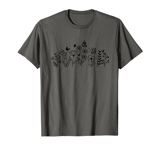 Boho Flower Flowers Grandma T-Shirt - Custom Art Print for Adults - T-Shirt, Sweatshirt, Hoodie