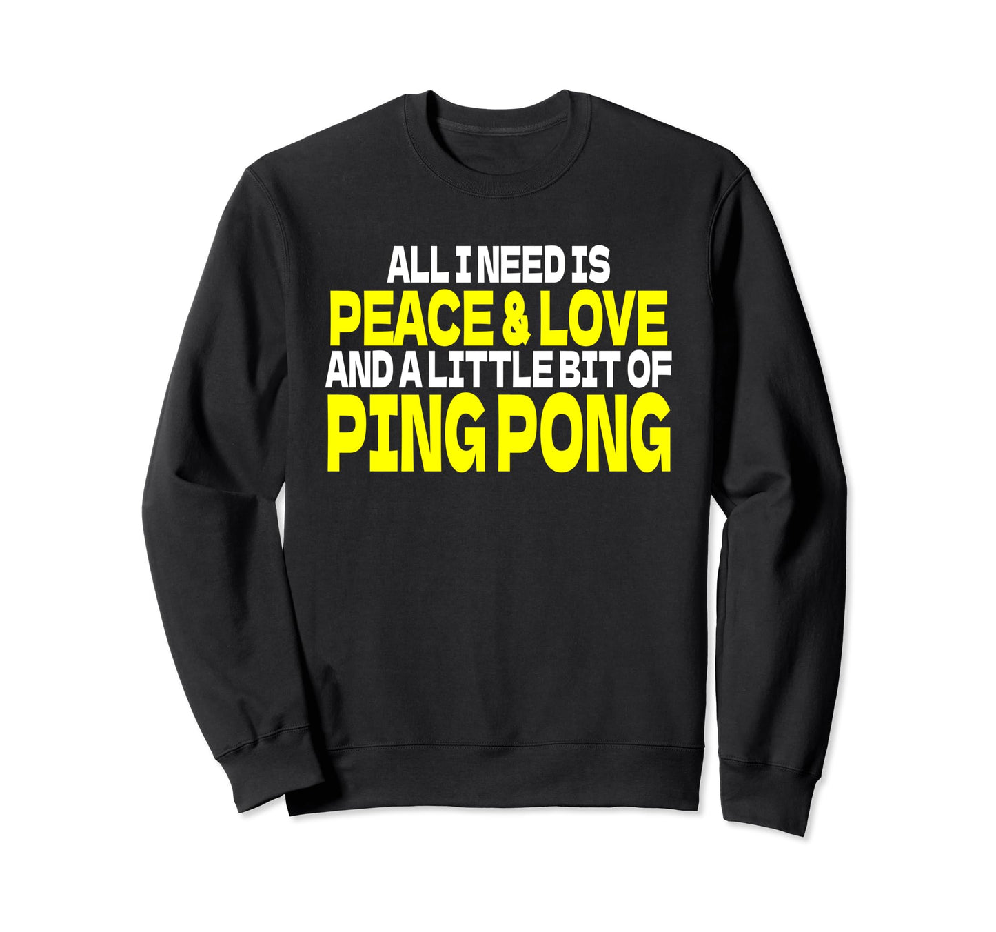 Peace Sign Table Tennis Player Peace Sweatshirt - Streetwear Style Unisex - T-Shirt, Sweatshirt, Hoodie