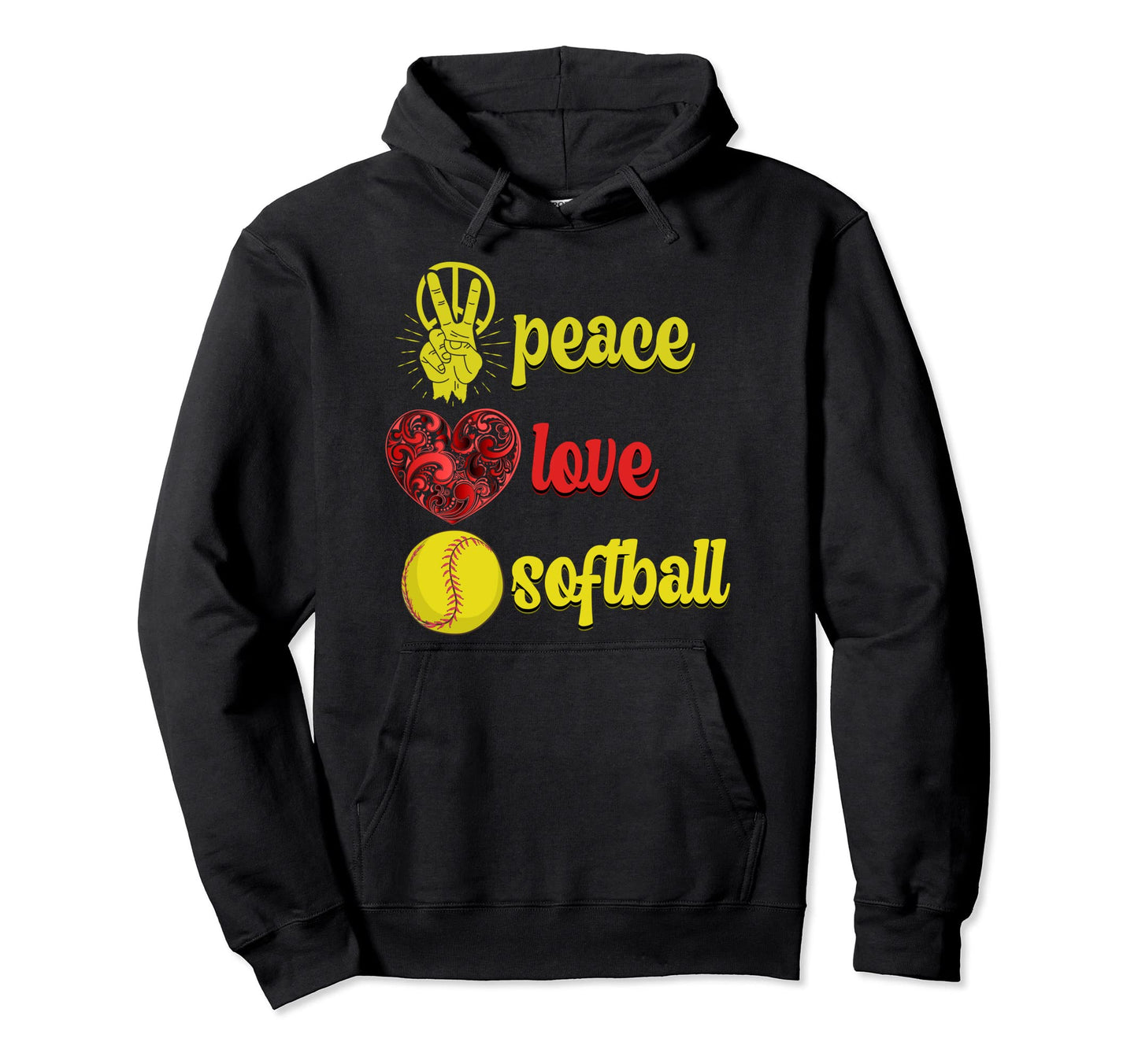 Sport Softball Fan Softball Player Hoodie - Minimalist Print for Adults - T-Shirt, Sweatshirt, Hoodie