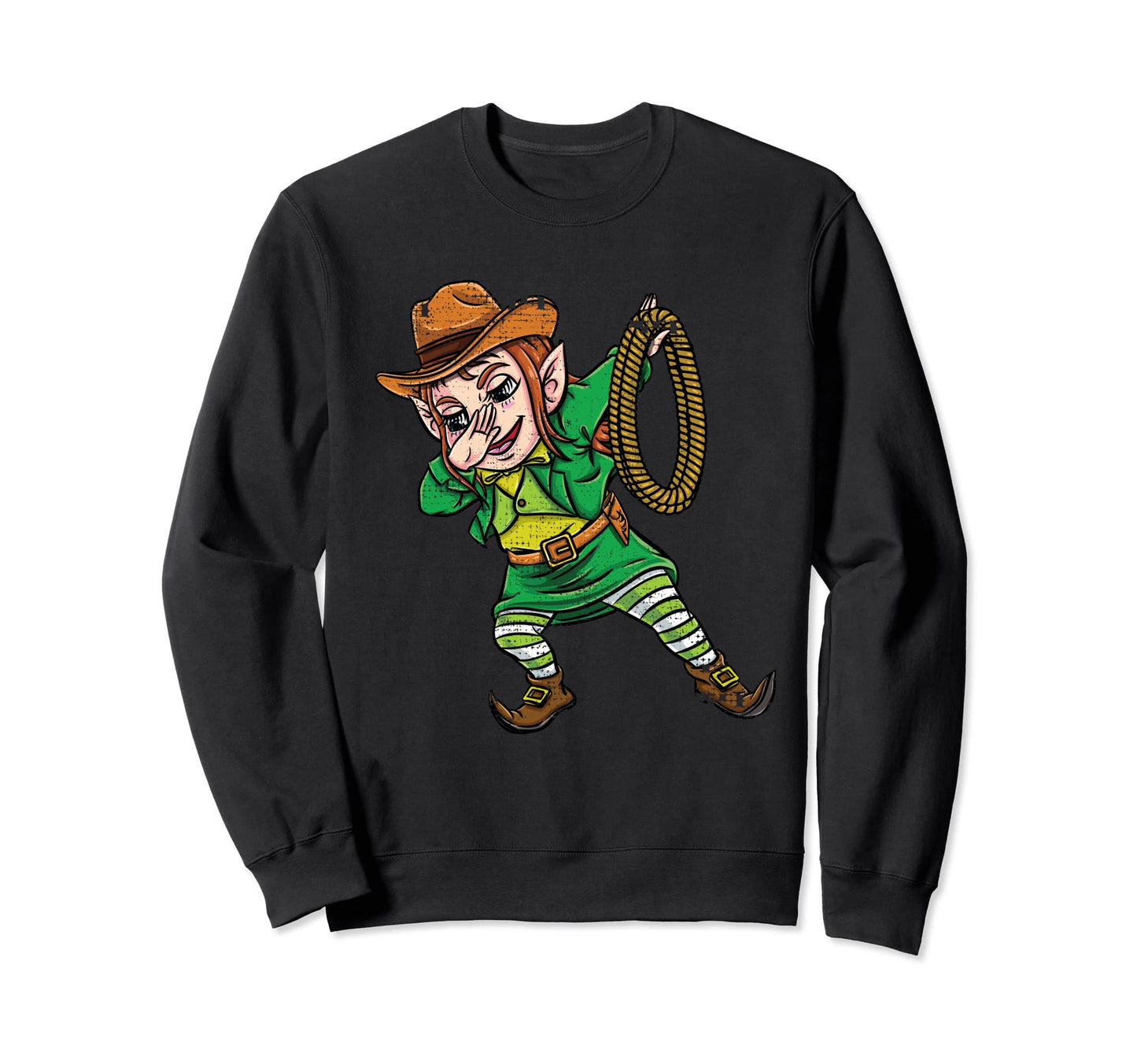 Dabbing Cowboy Leprechaun Sweatshirt - Fun Novelty Design Unisex - T-Shirt, Sweatshirt, Hoodie
