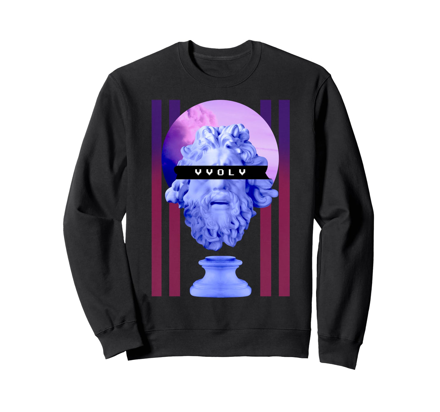 Vaporwave Retrowave Vvolv Statue Sweatshirt - Streetwear Style Men Women - T-Shirt, Sweatshirt, Hoodie