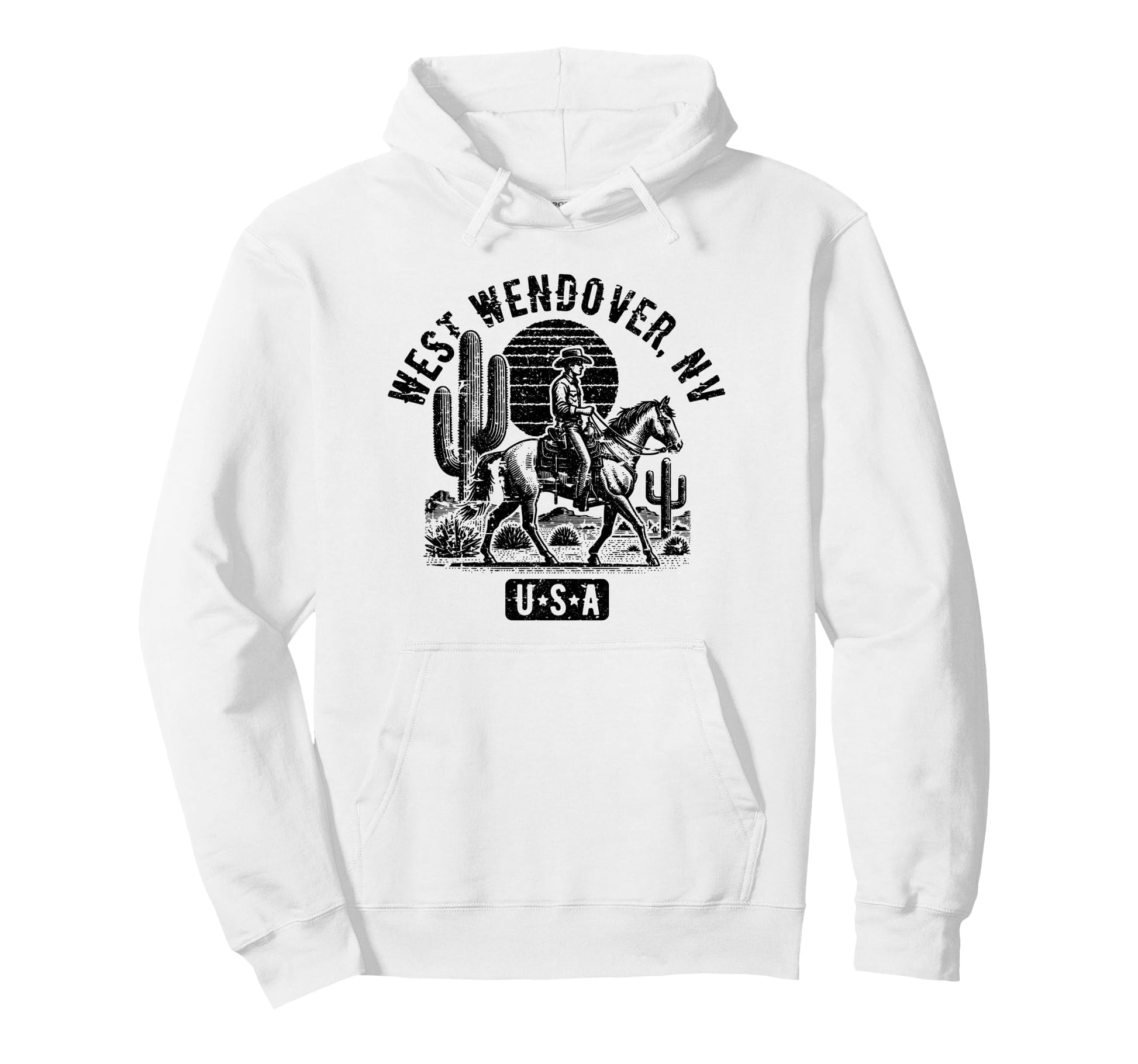 West Wendover Nevada Usa Cowboy Horse Hoodie - Graphic Print Unisex - T-Shirt, Sweatshirt, Hoodie