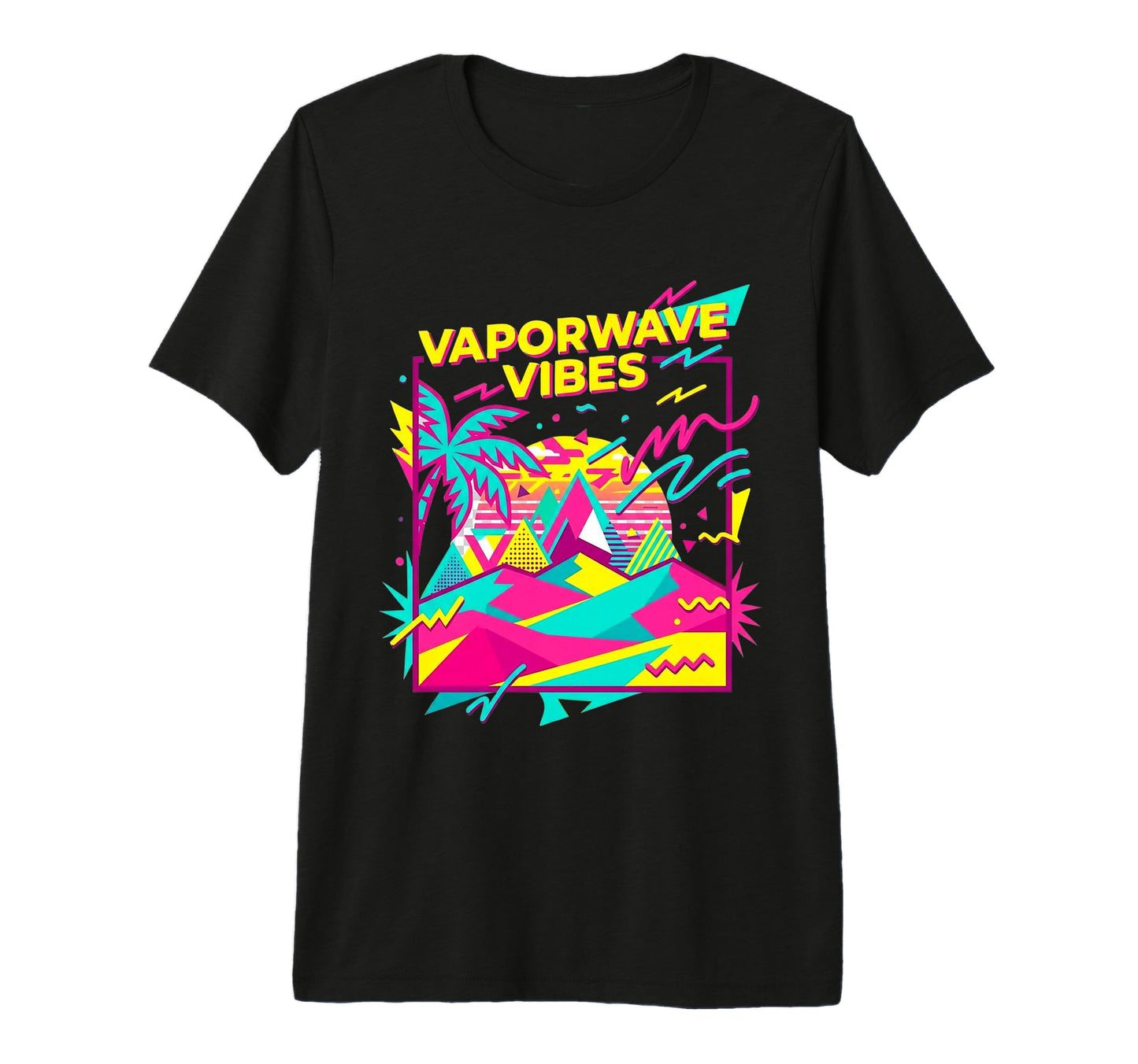 Vaporwave Vibes 1980S Memphis T-Shirt - Fun Novelty Design Men Women - T-Shirt, Sweatshirt, Hoodie