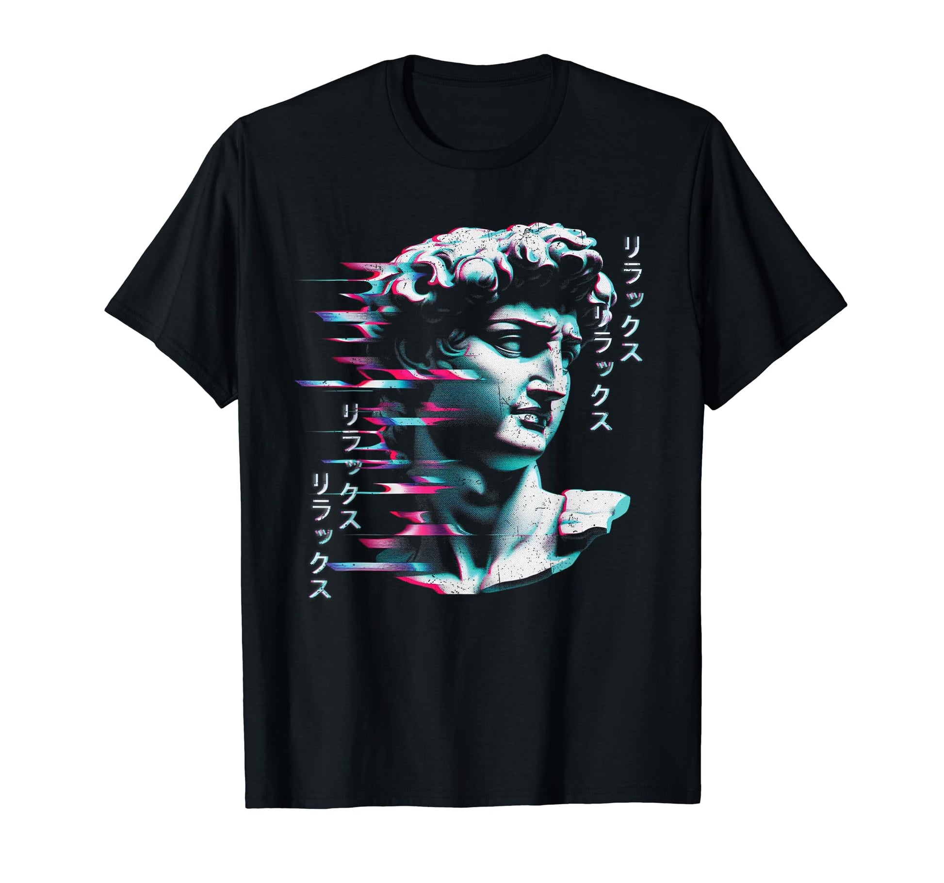 Statue David Bust Vaporwave Aesthetic T-Shirt - Novelty Apparel Men Women - T-Shirt, Sweatshirt, Hoodie