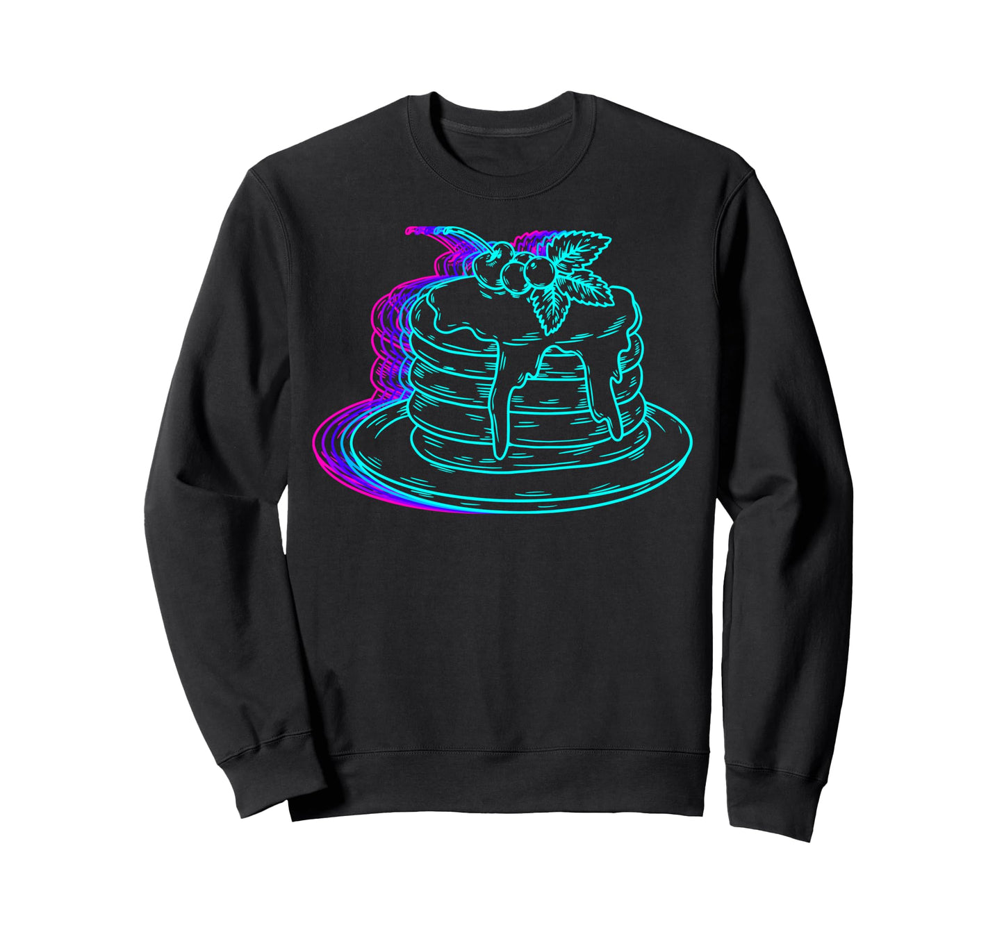Pancake Food Vaporwave Sweatshirt - Aesthetic Graphic Unisex - T-Shirt, Sweatshirt, Hoodie