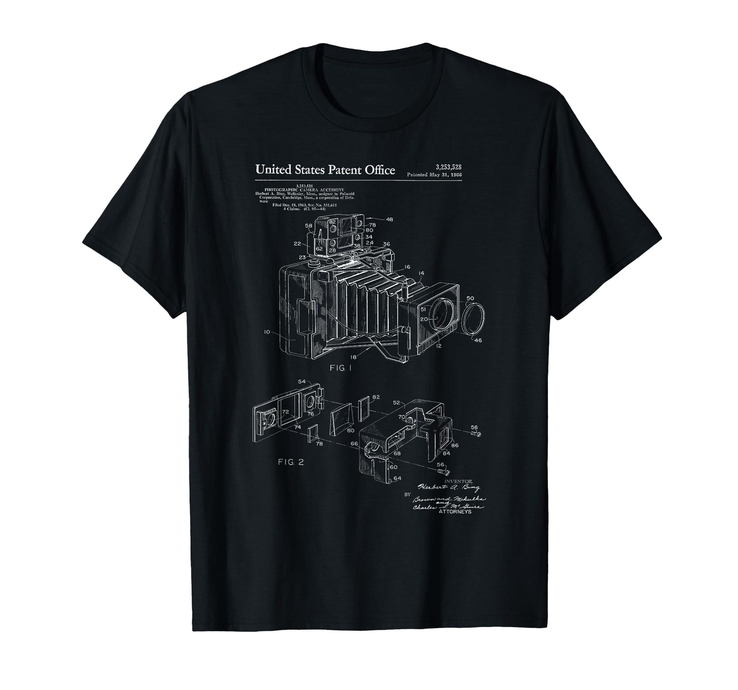 Camera Patent Photographer T-Shirt - Trendy Graphic for Adults - T-Shirt, Sweatshirt, Hoodie