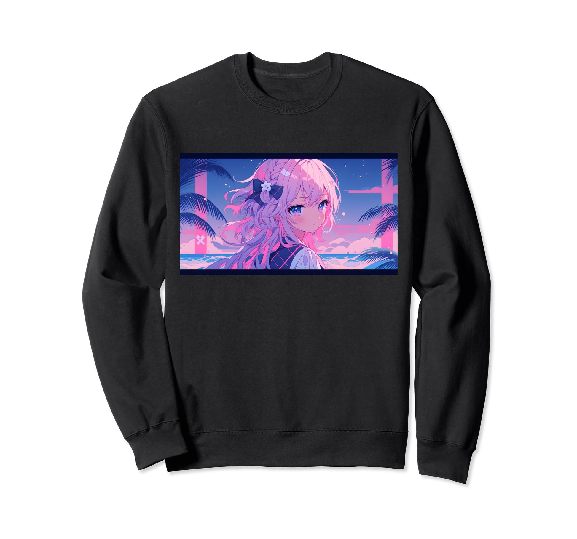 90S Anime Aesthetic Lofi Vaporwave Sweatshirt - Novelty Apparel for Adults - T-Shirt, Sweatshirt, Hoodie