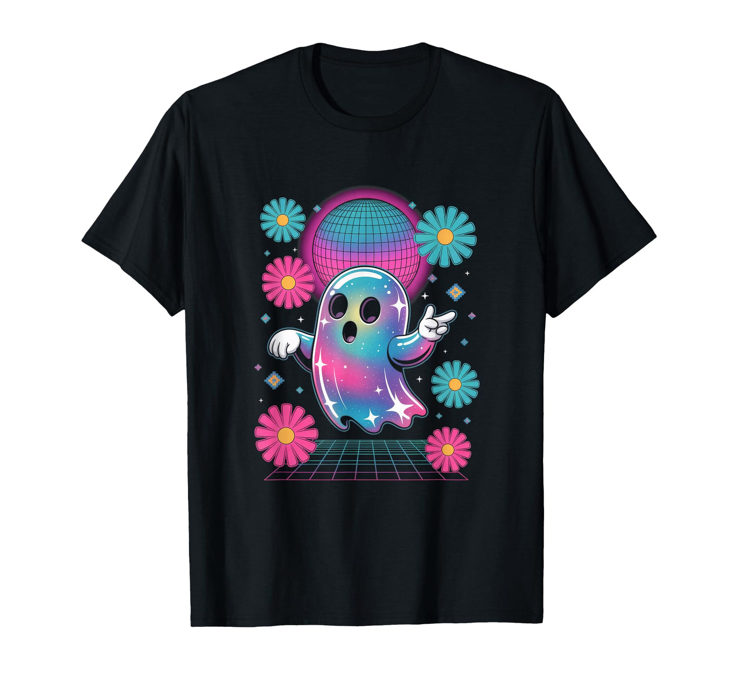 Ghost Disco Dance Vaporwave T-Shirt - Aesthetic Graphic for Adults - T-Shirt, Sweatshirt, Hoodie