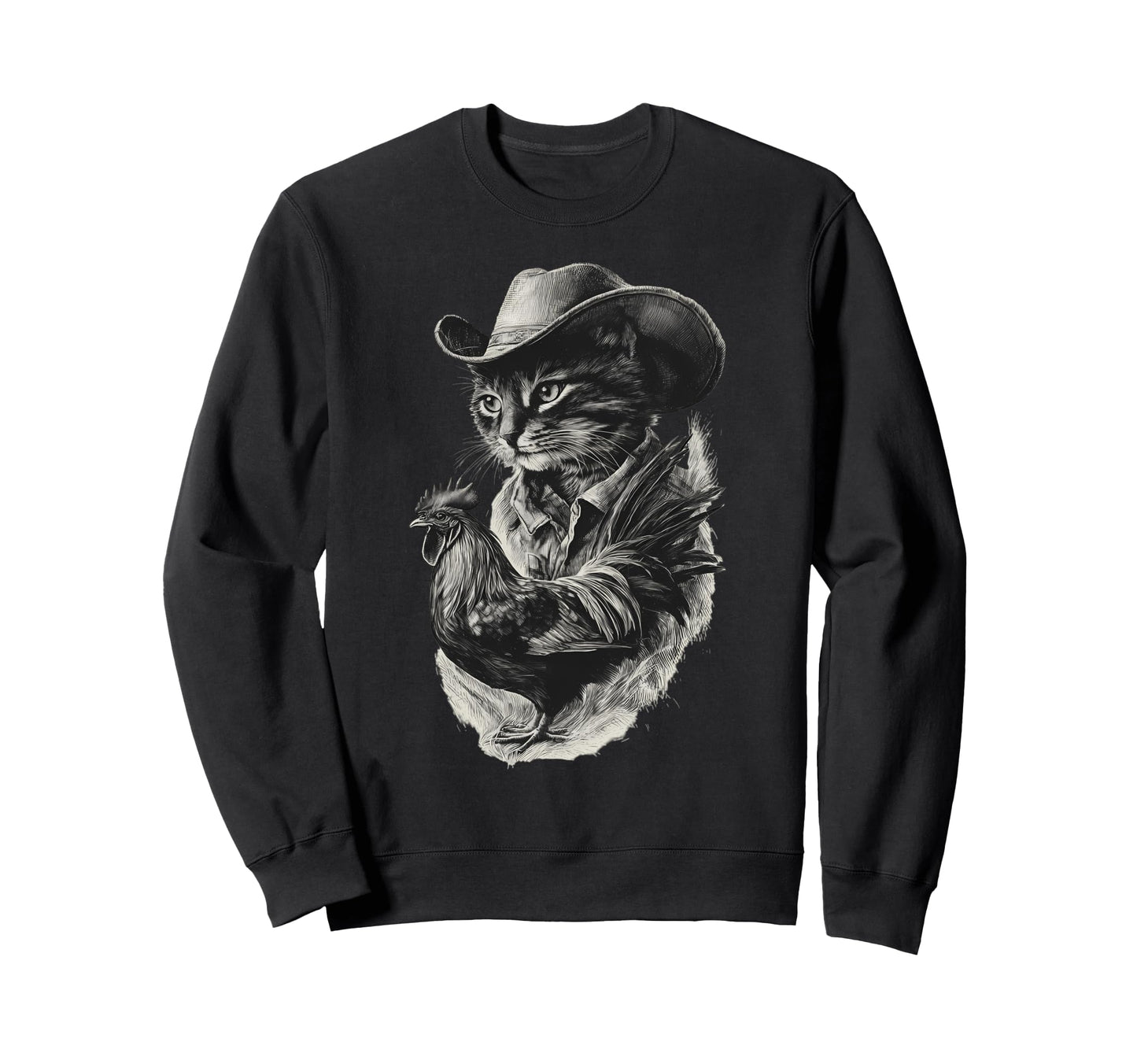 Country Western Cowgirl Funny Sweatshirt - Custom Art Print for Adults - T-Shirt, Sweatshirt, Hoodie
