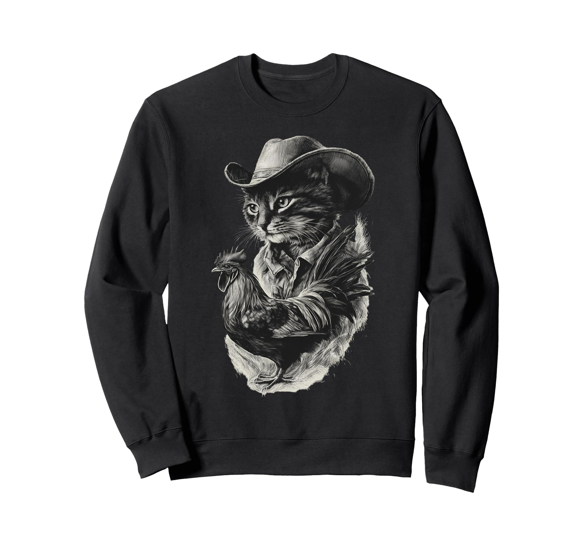 Country Western Cowgirl Funny Sweatshirt - Custom Art Print for Adults - T-Shirt, Sweatshirt, Hoodie