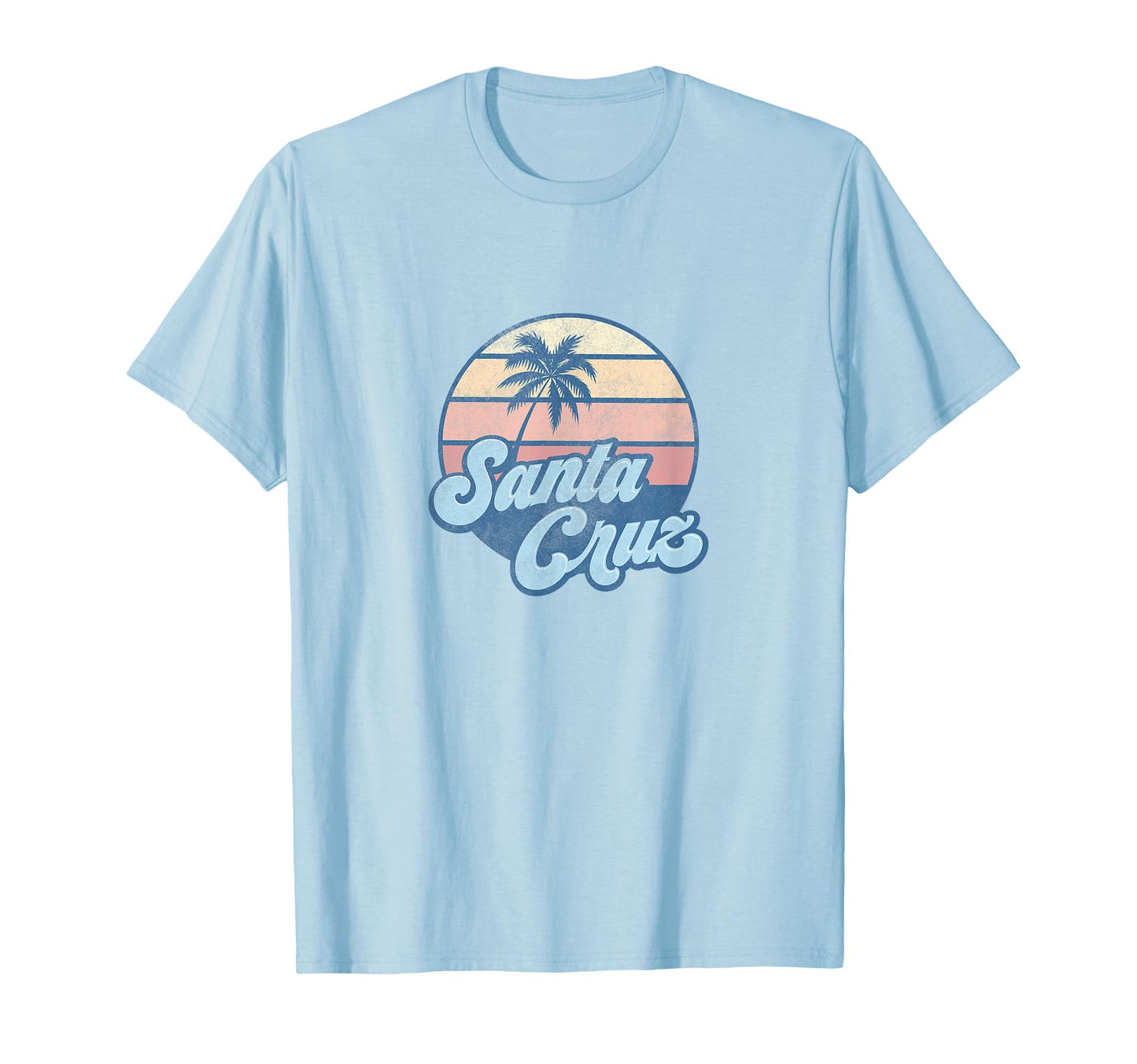 Santa Cruz California Ca 70S Surfer T-Shirt - Custom Art Print Men Women - T-Shirt, Sweatshirt, Hoodie