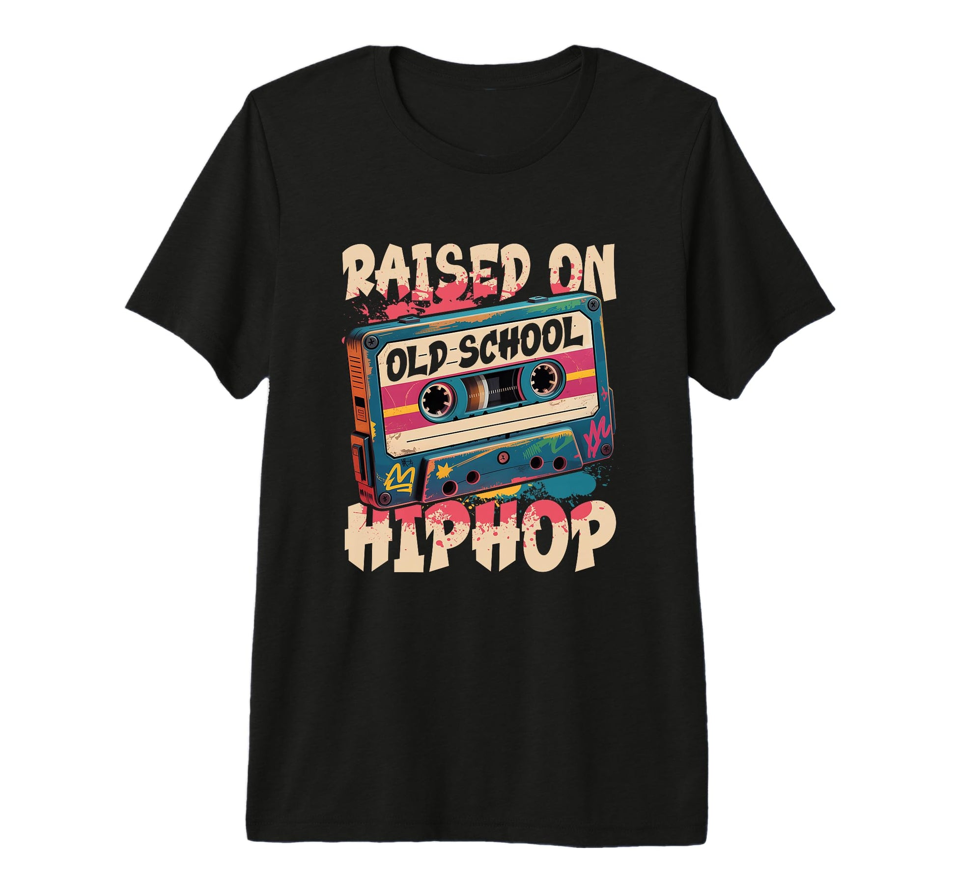 Raised Oldschool Graffiti Rap Hip T-Shirt - Minimalist Print for Adults - T-Shirt, Sweatshirt, Hoodie