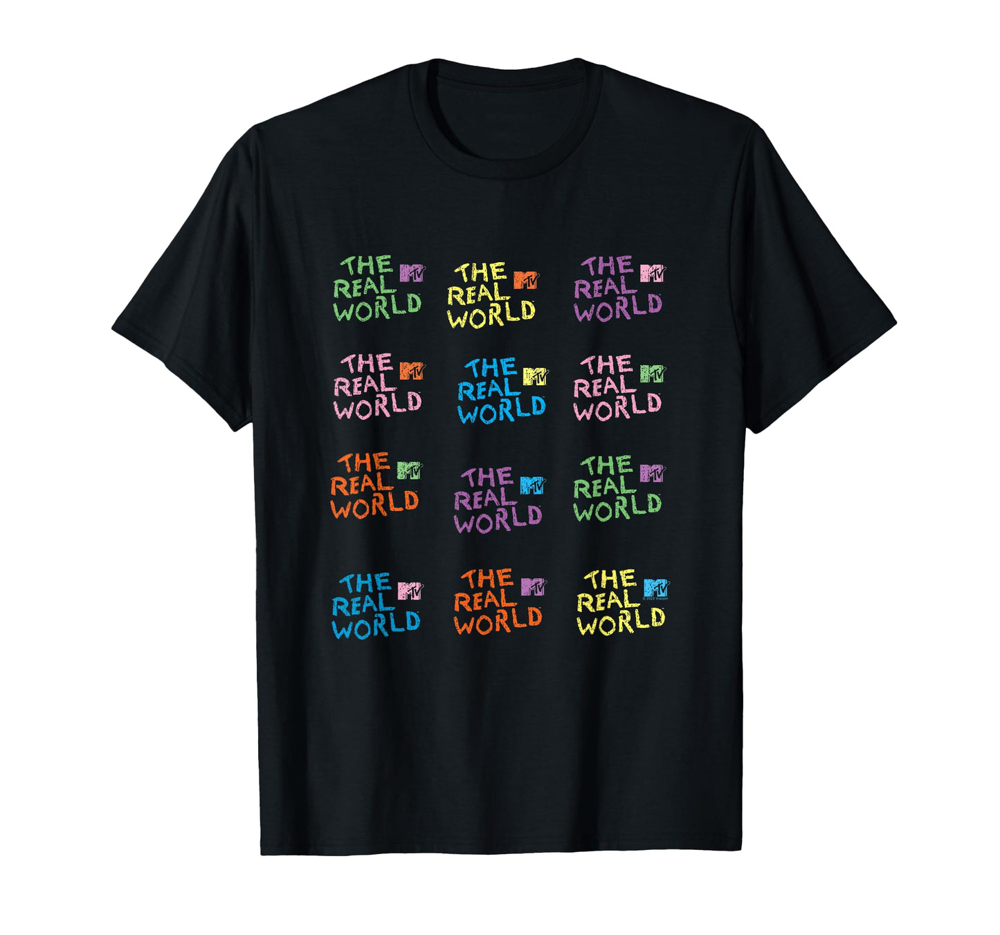 Real World Repeating Colorful Logos T-Shirt - Graphic Print Men Women - T-Shirt, Sweatshirt, Hoodie