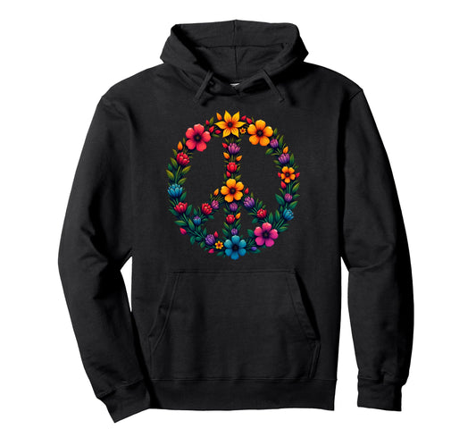 60S 70S Flower Power Groovy Love Hoodie - Fun Novelty Design for Adults - T-Shirt, Sweatshirt, Hoodie