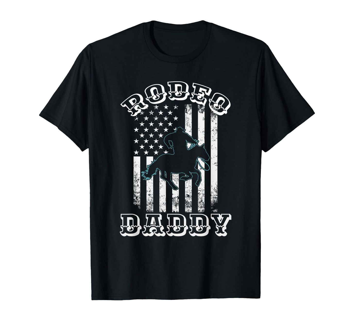 Rodeo Dad Daddy Papa Cowboy Horseback T-Shirt - Graphic Print Men Women - T-Shirt, Sweatshirt, Hoodie