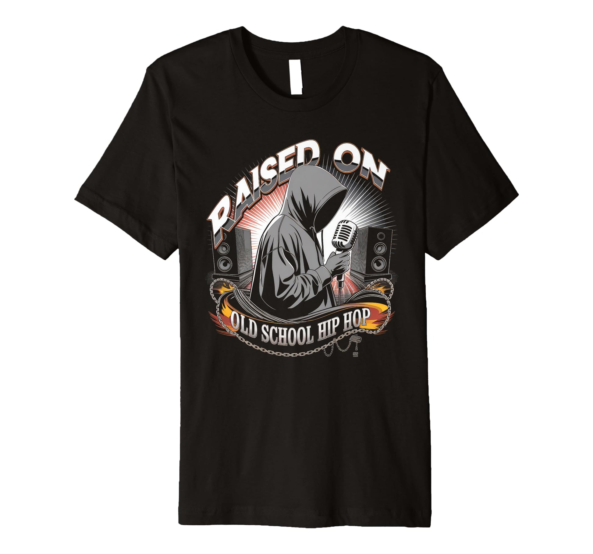 Raised Old School Hip Hop Cassette T-Shirt - Streetwear Style for Adults - T-Shirt, Sweatshirt, Hoodie