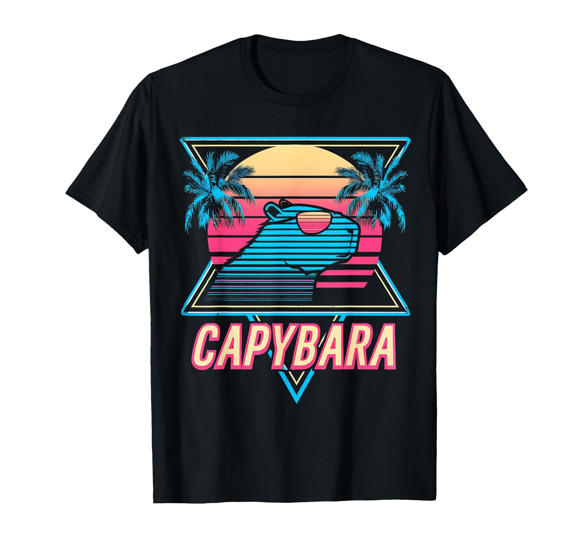 Capybara Capibara Sunglasses T-Shirt - Custom Art Print Men Women - T-Shirt, Sweatshirt, Hoodie