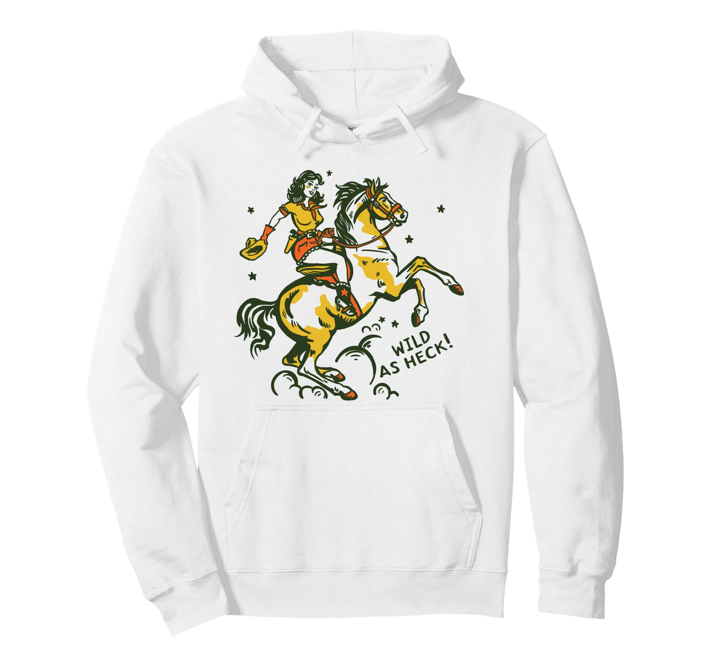 Threadless Wild As Heck Western Hoodie - Aesthetic Graphic Men Women - T-Shirt, Sweatshirt, Hoodie
